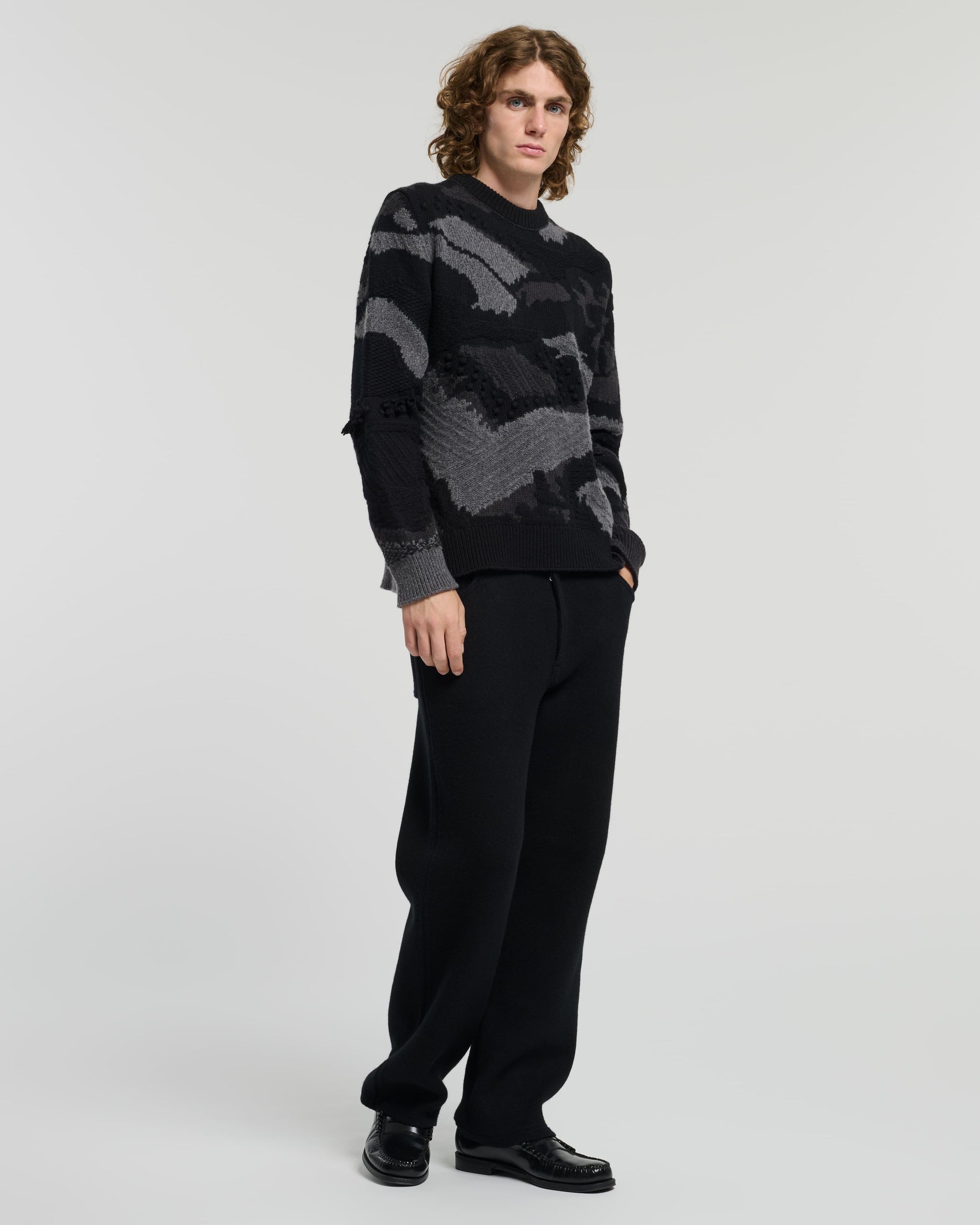 랜드스케이프 패턴 캐시미어 니트웨어 | Barrie - Barrie