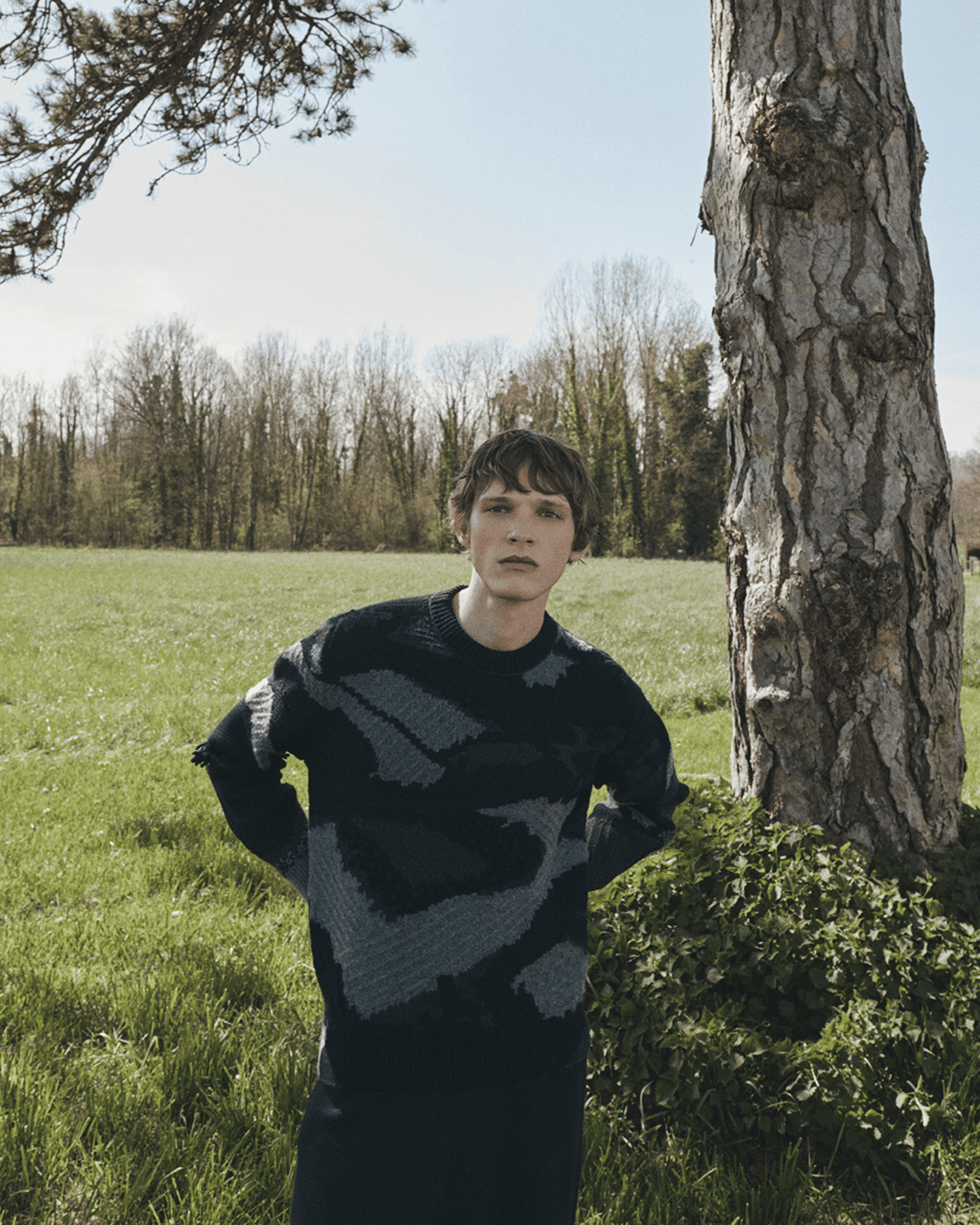 랜드스케이프 패턴 캐시미어 니트웨어 | Barrie - Barrie