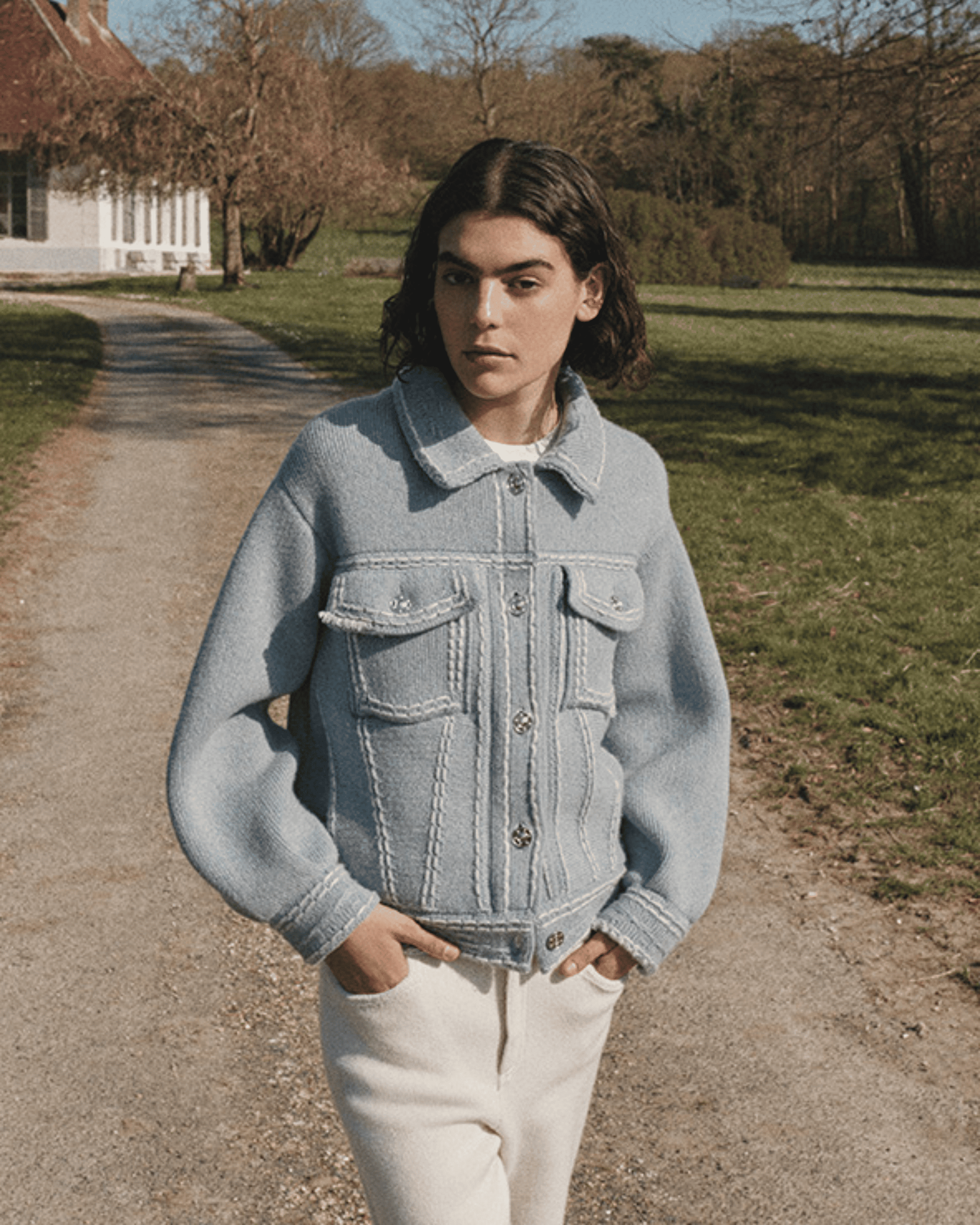 Chunky bomber-style Denim jacket | Barrie - Barrie