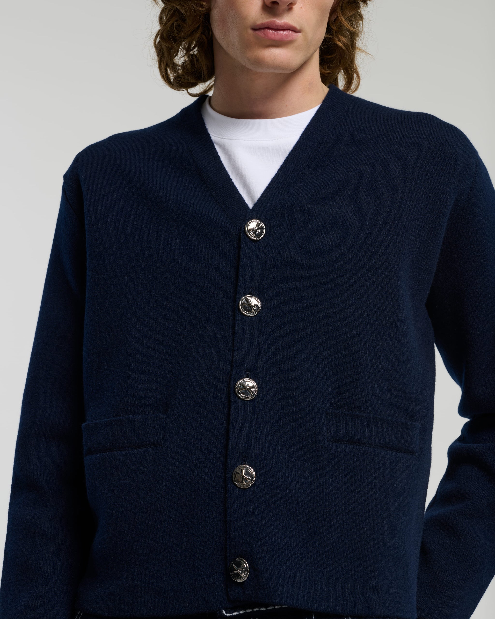 캐시미어 & 울 V 넥 카디건 | Barrie - Barrie