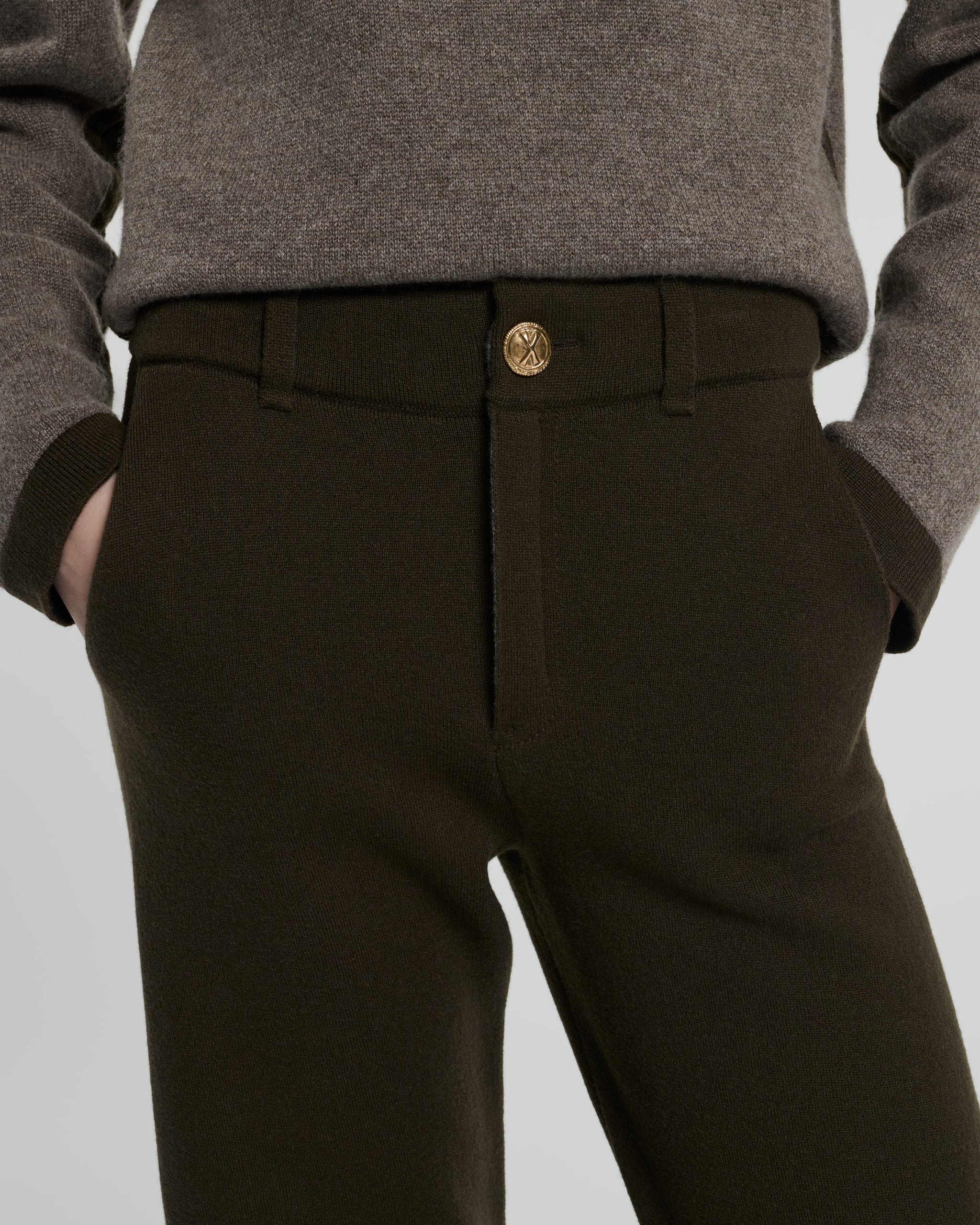 Pantalon épais en cachemire | Barrie - Barrie