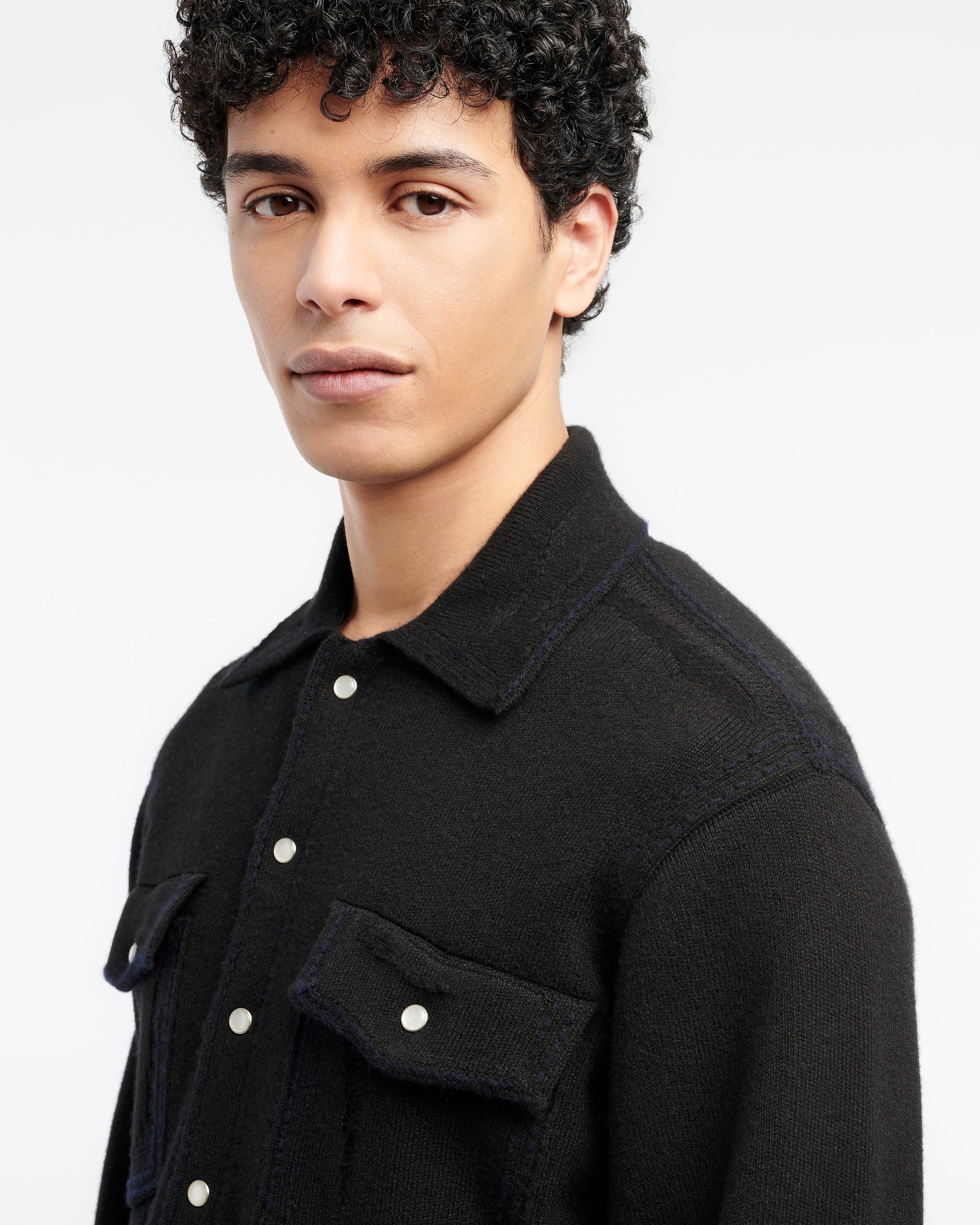 Cashmere and cotton Denim overshirt | Barrie - Barrie