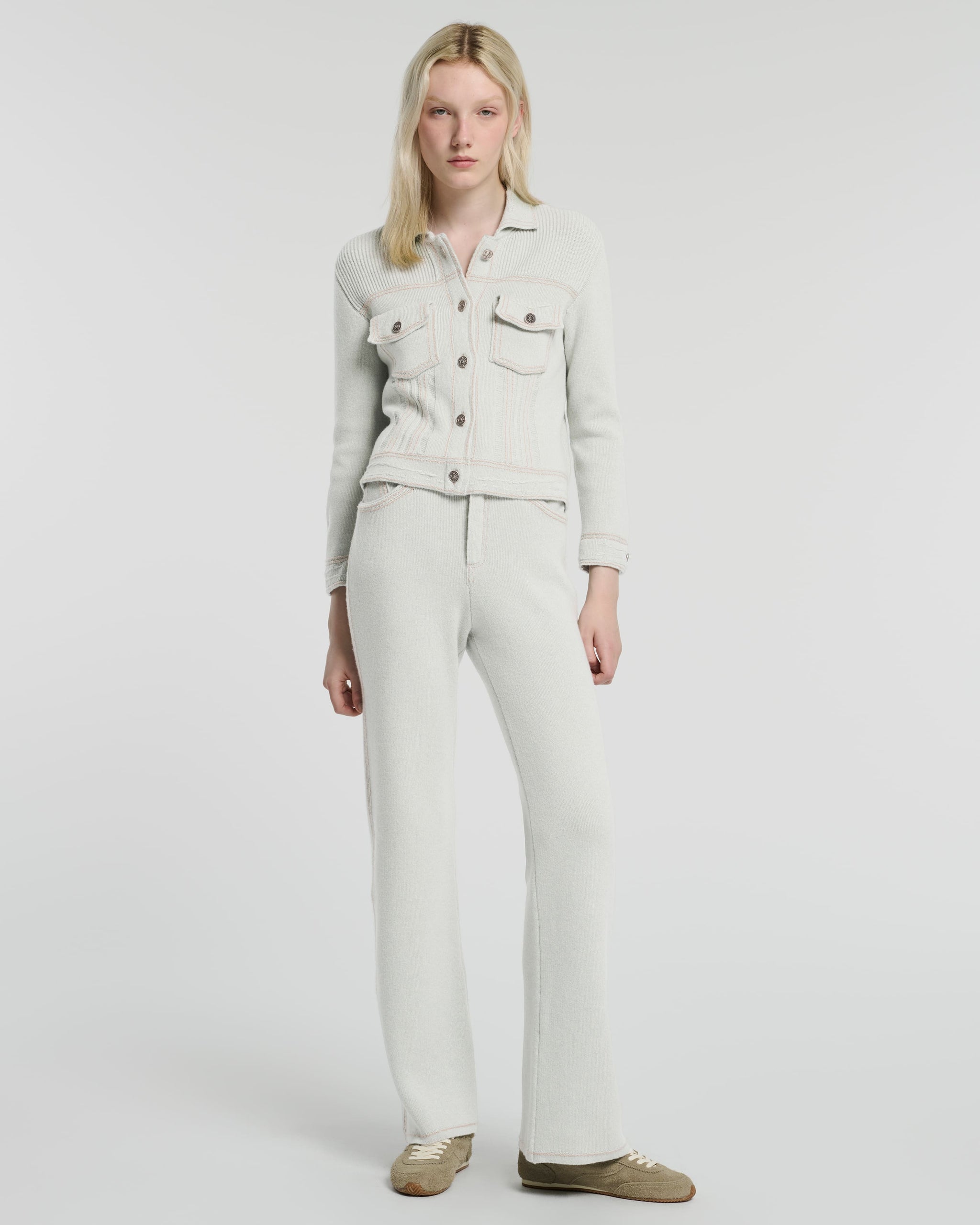 캐시미어와 면 피티드 데님 재킷 | Barrie - Barrie