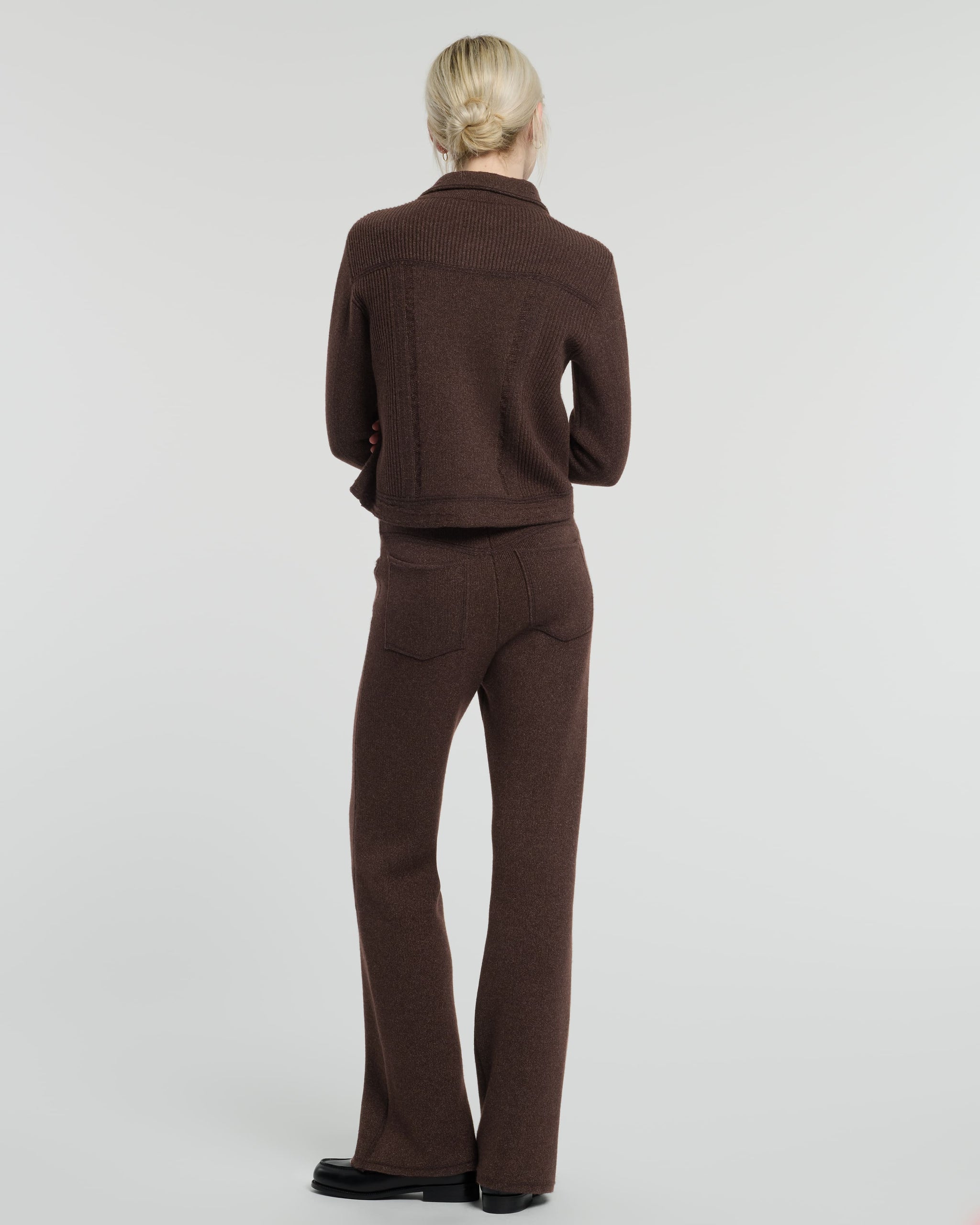 Denim fitted cashmere and cotton jacket | Barrie - Barrie