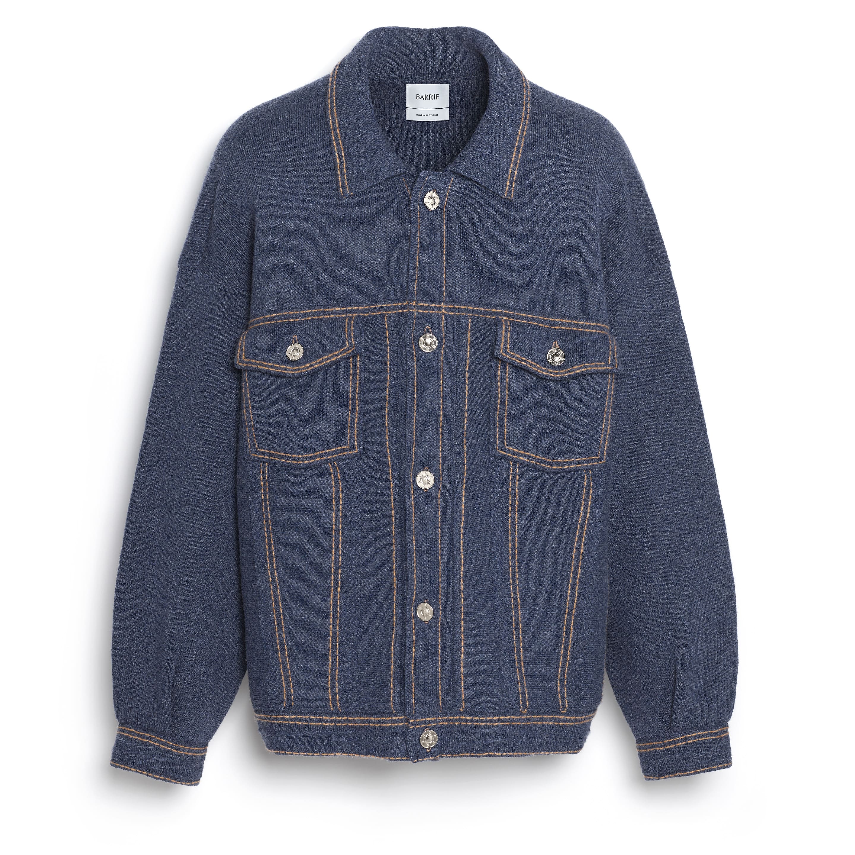 Veste Denim oversize en cachemire et coton