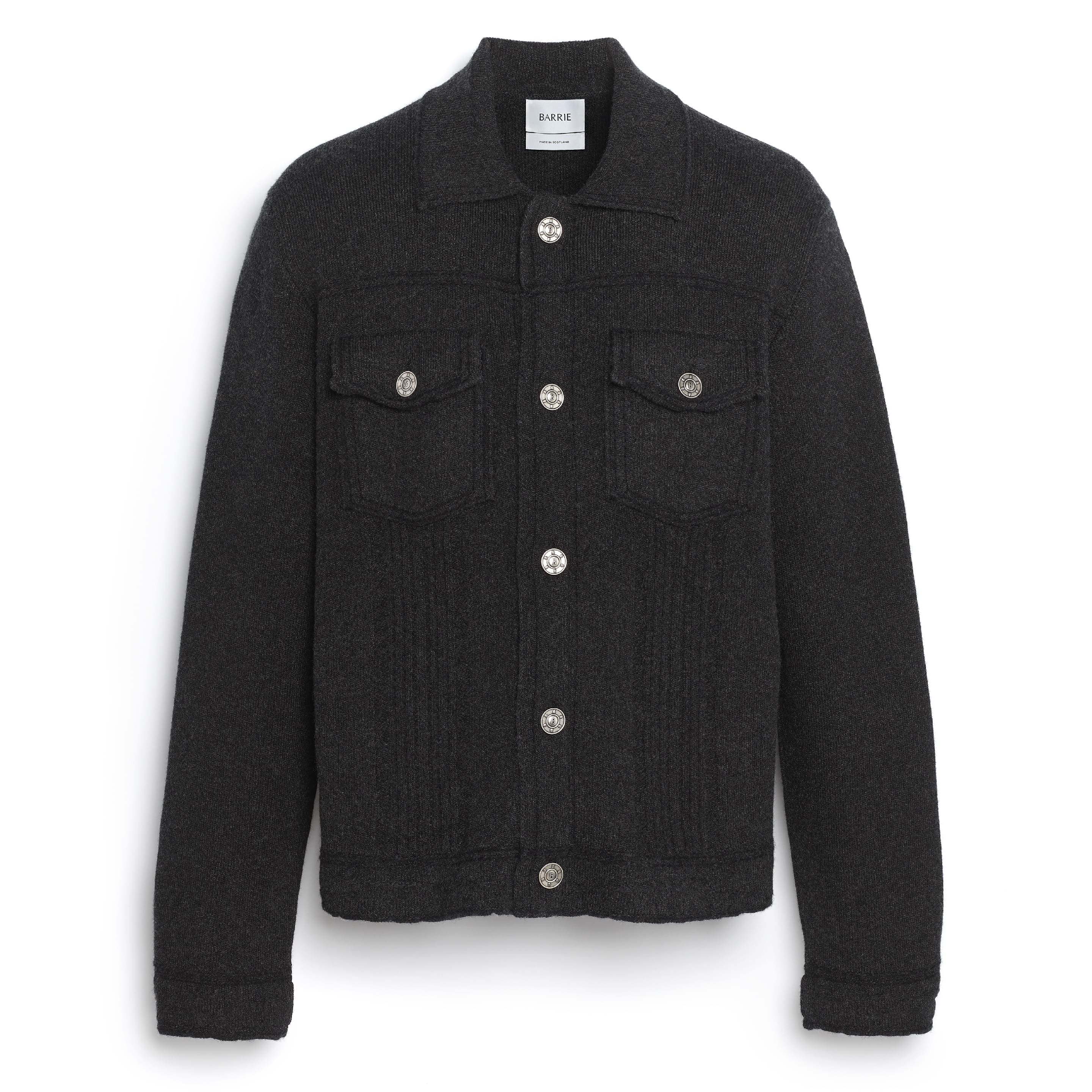 Veste Denim ajustée en cachemire et coton