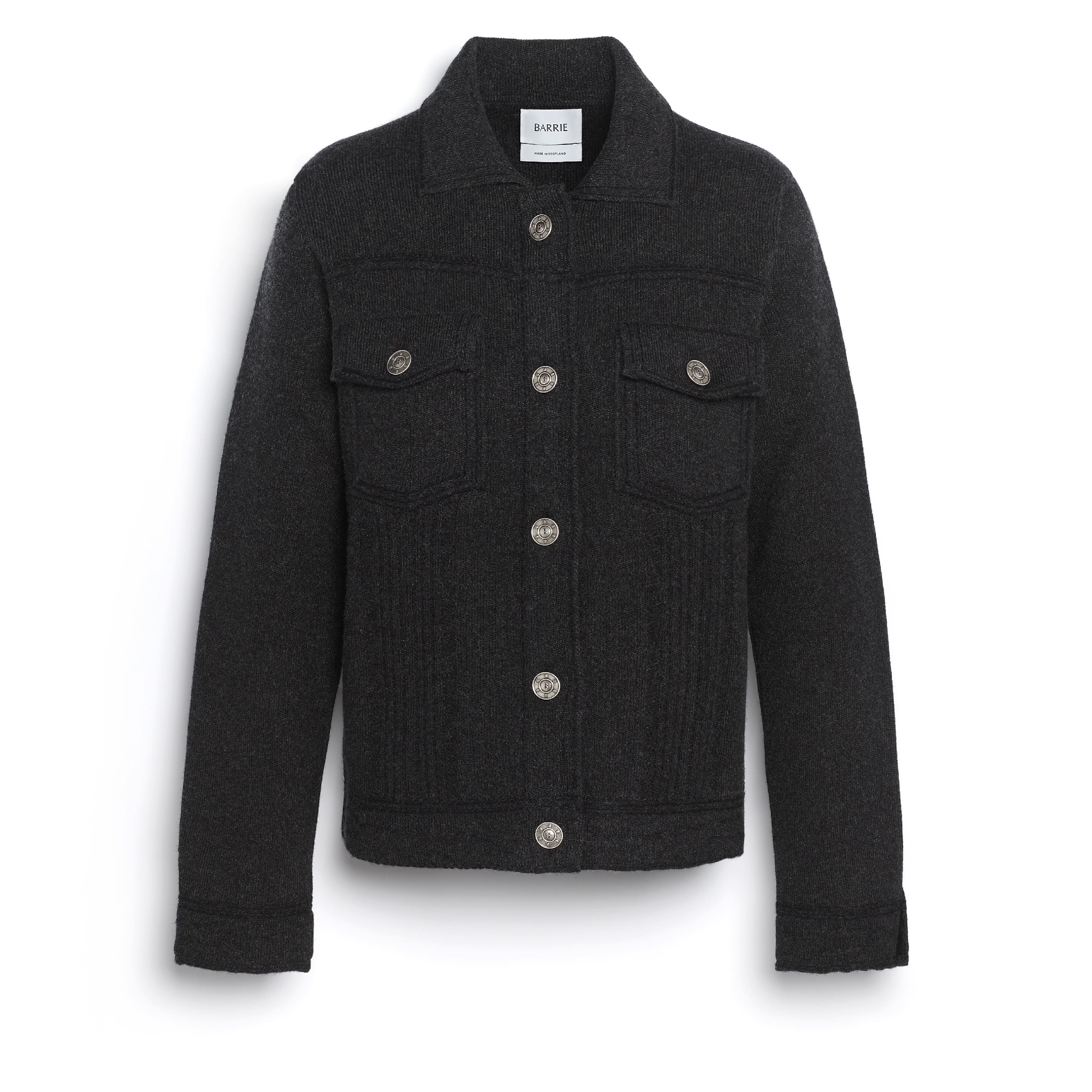 Denim regular cashmere and cotton jacket