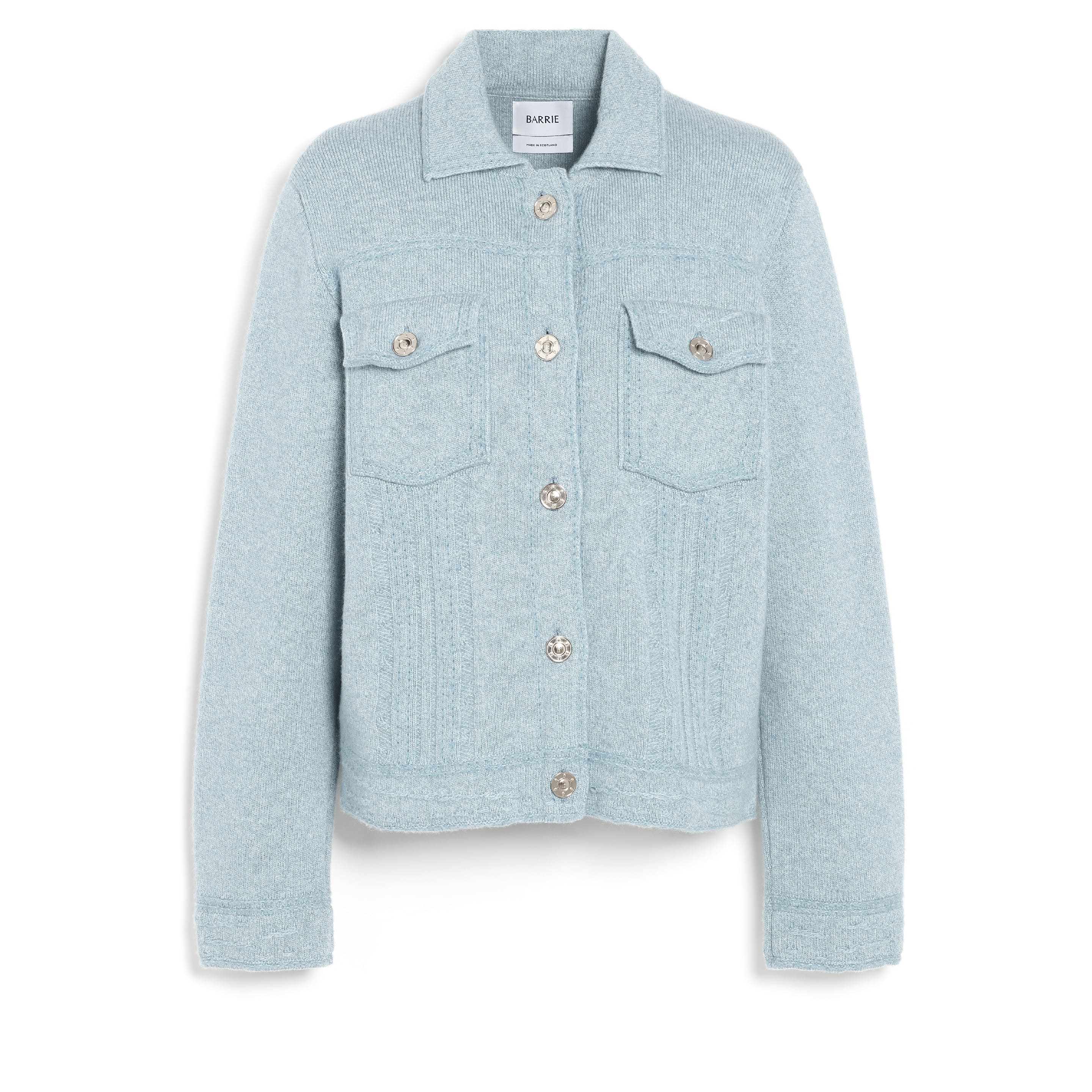 Denim regular cashmere and cotton jacket