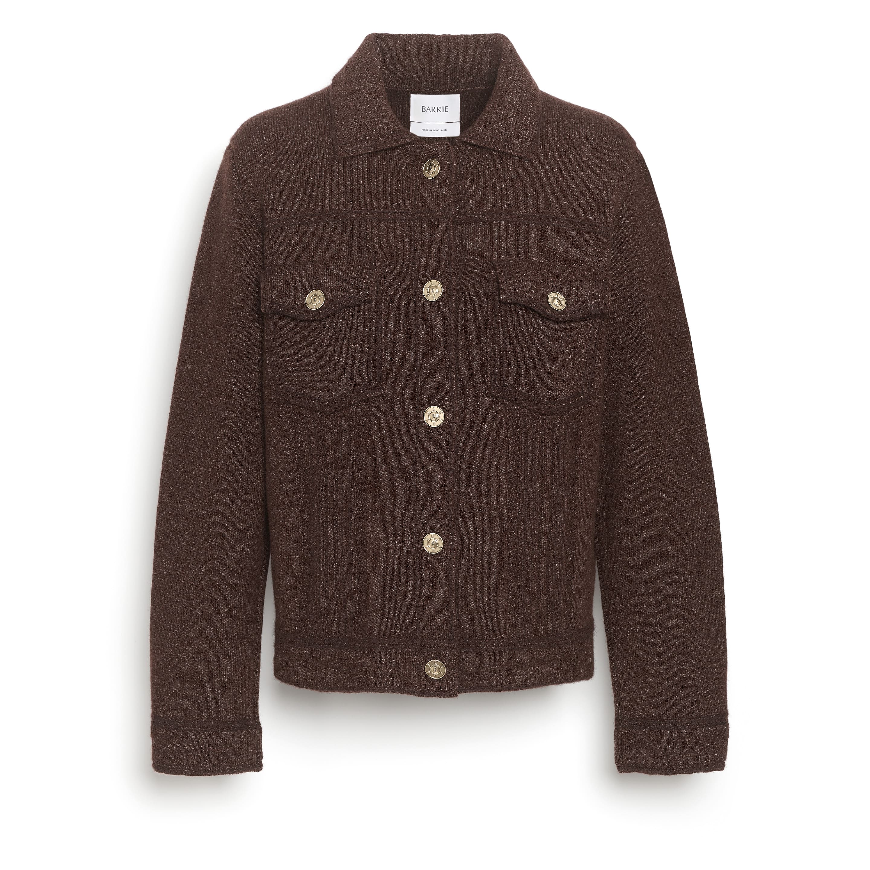 Denim regular cashmere and cotton jacket