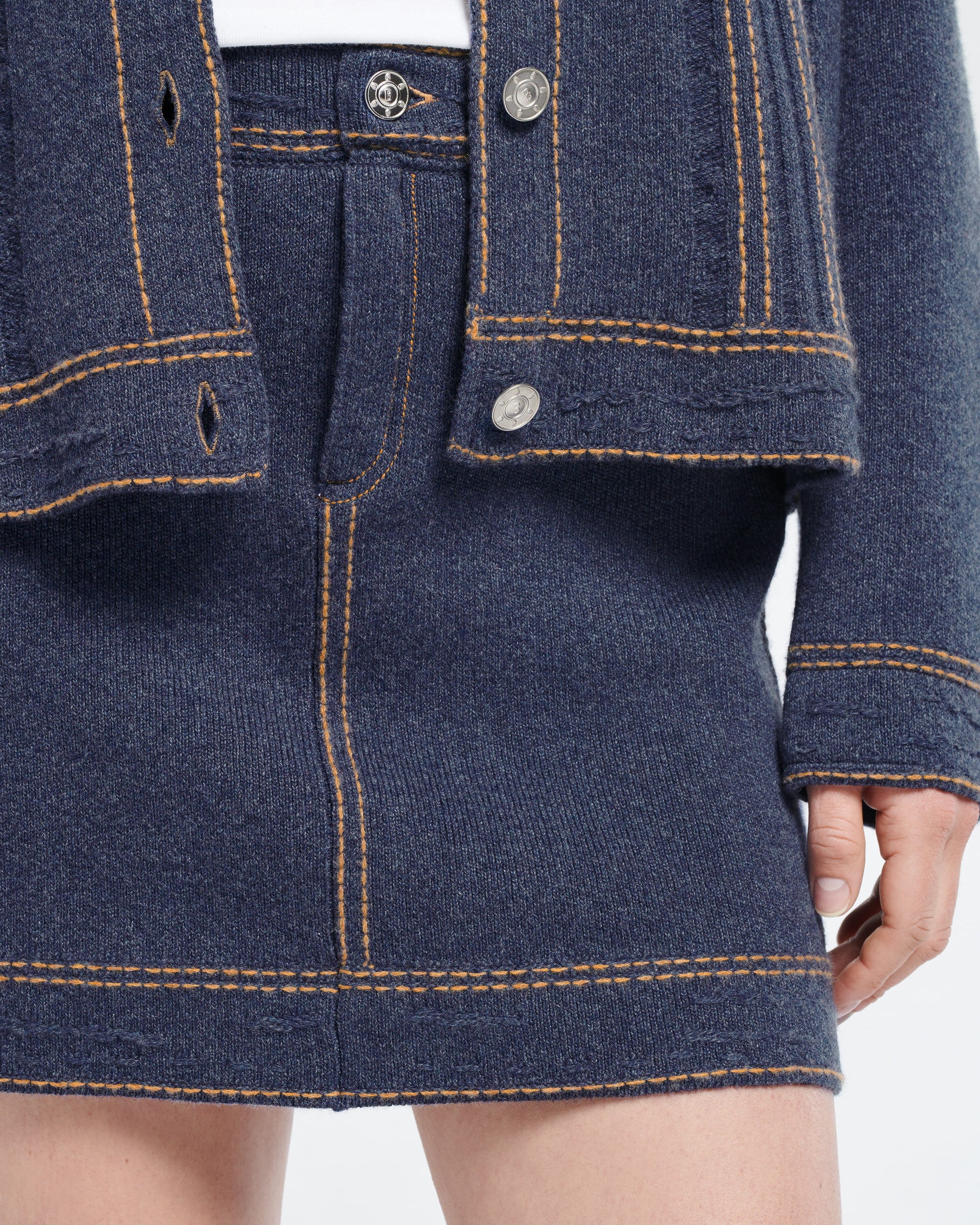 Jupe Denim en cachemire et coton | Barrie - Barrie