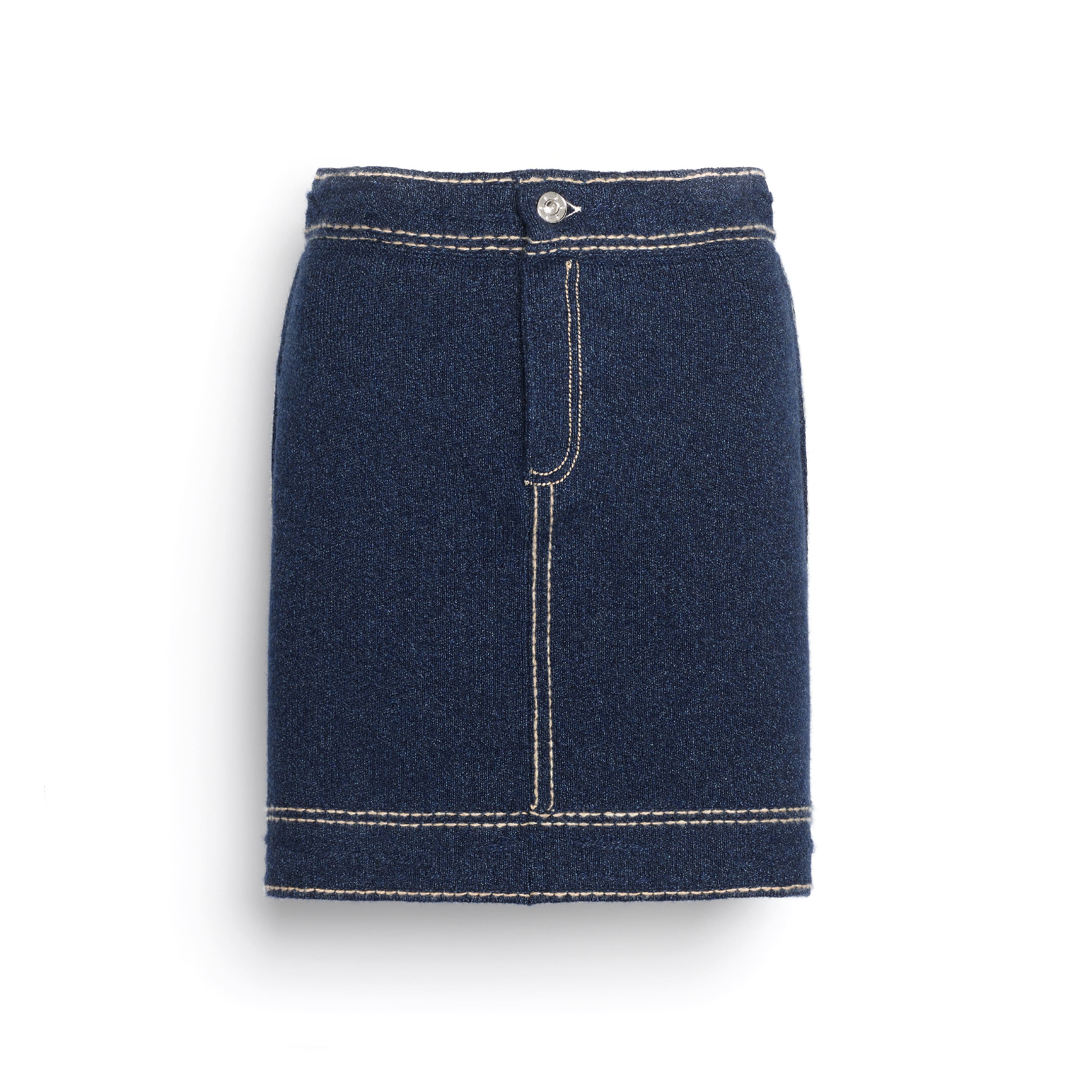 Jupe Denim en cachemire et coton
