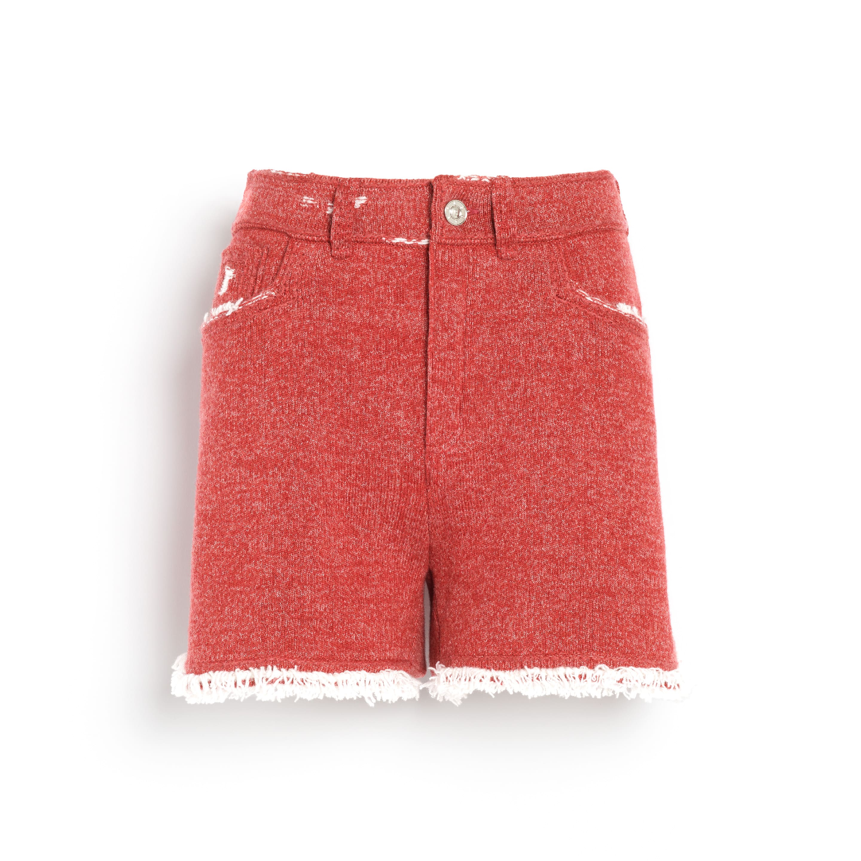 Short Denim à franges