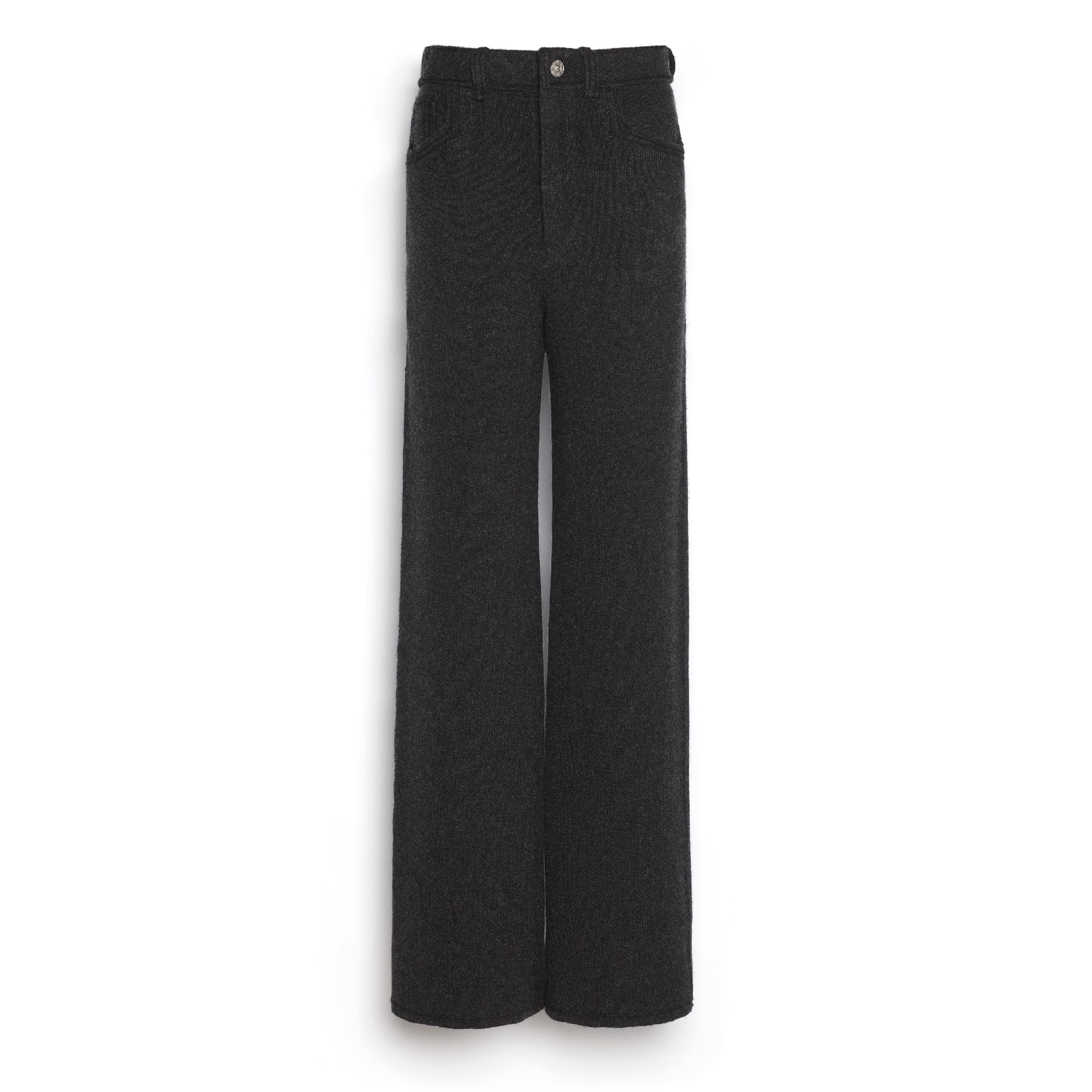 Denim cashmere and cotton trousers