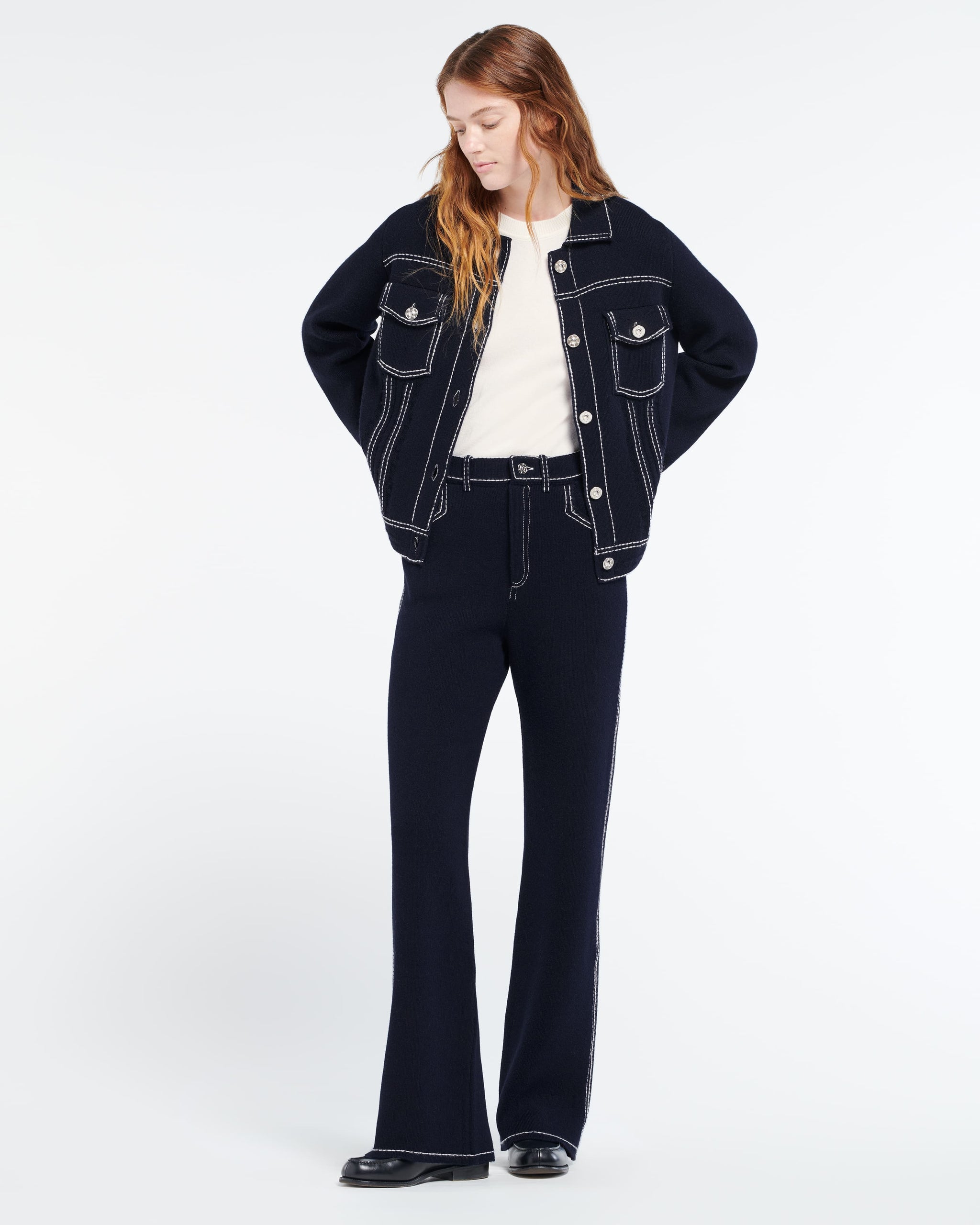 Pantalon Denim en cachemire et coton | Barrie - Barrie