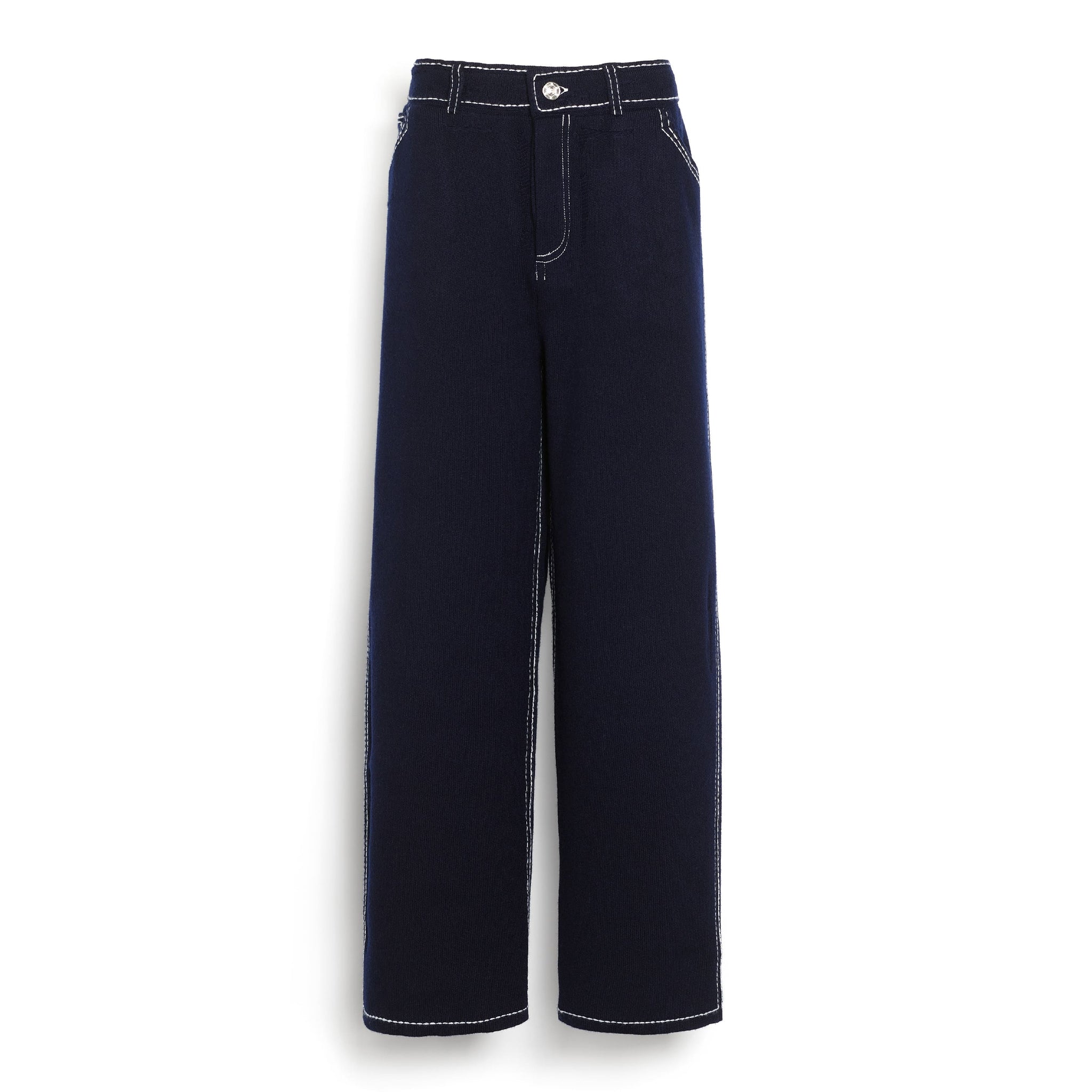 Denim trousers in cashmere and cotton | Barrie - Barrie