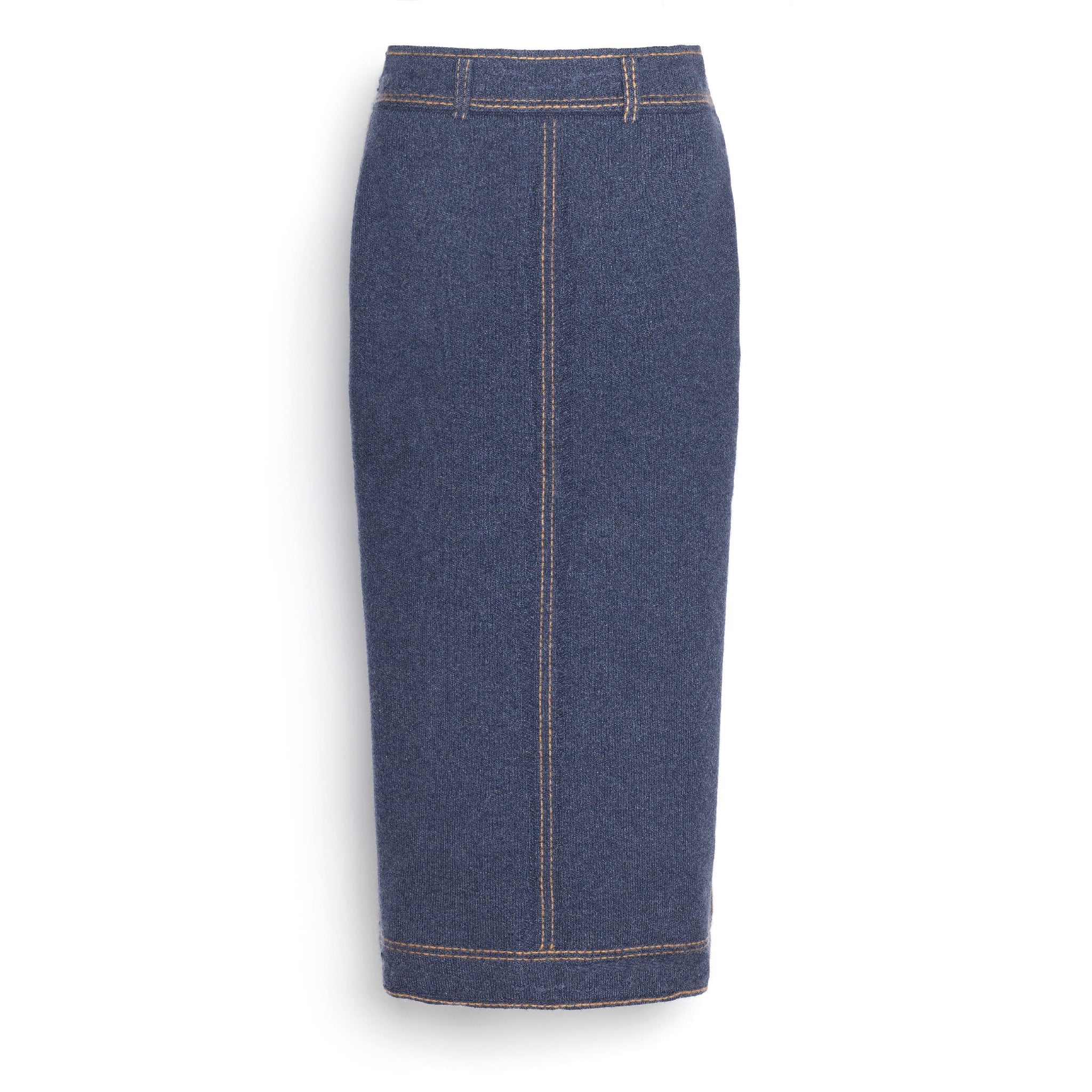 Jupe longue Denim en cachemire et coton | Barrie - Barrie