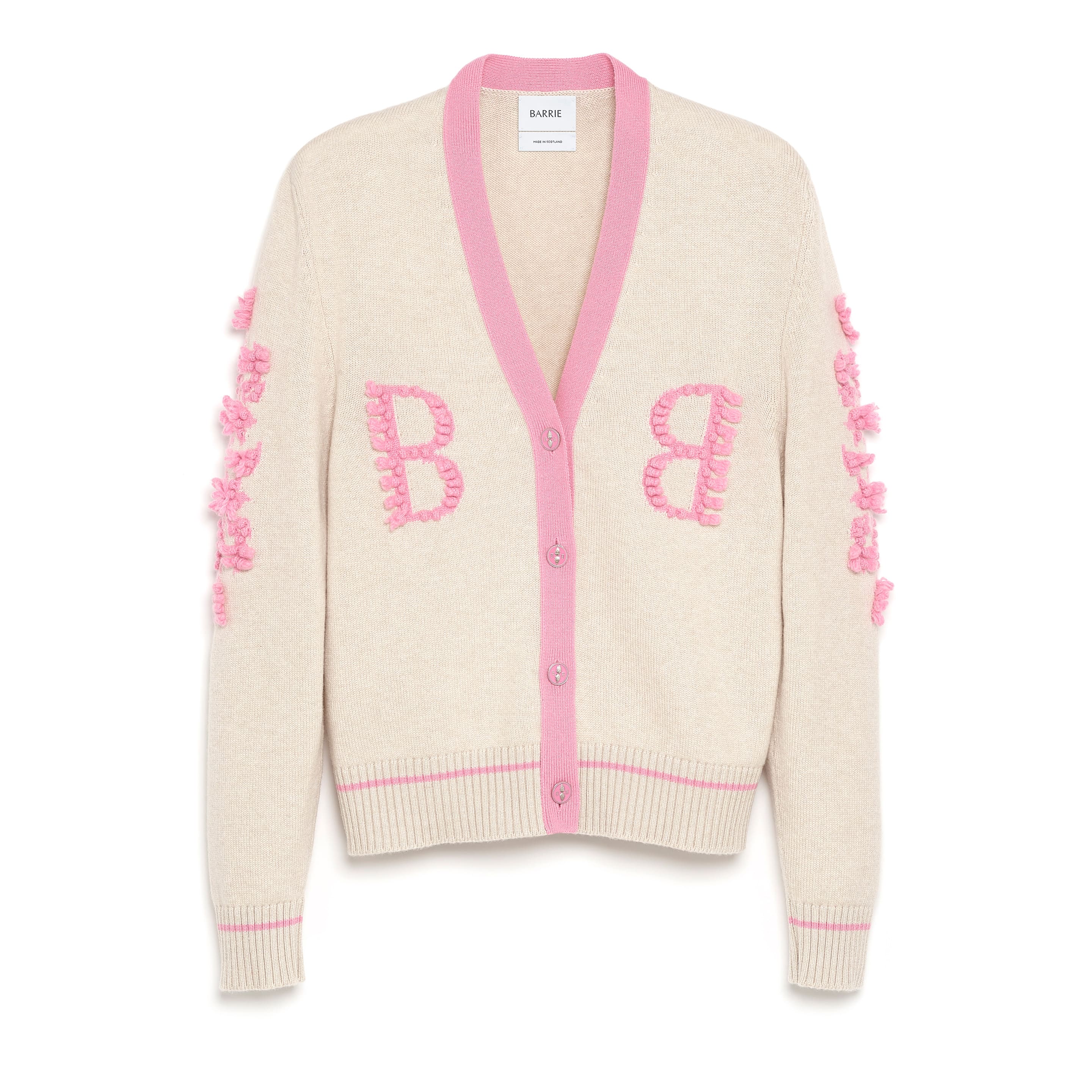 Cashmere B logo V-neck cardigan