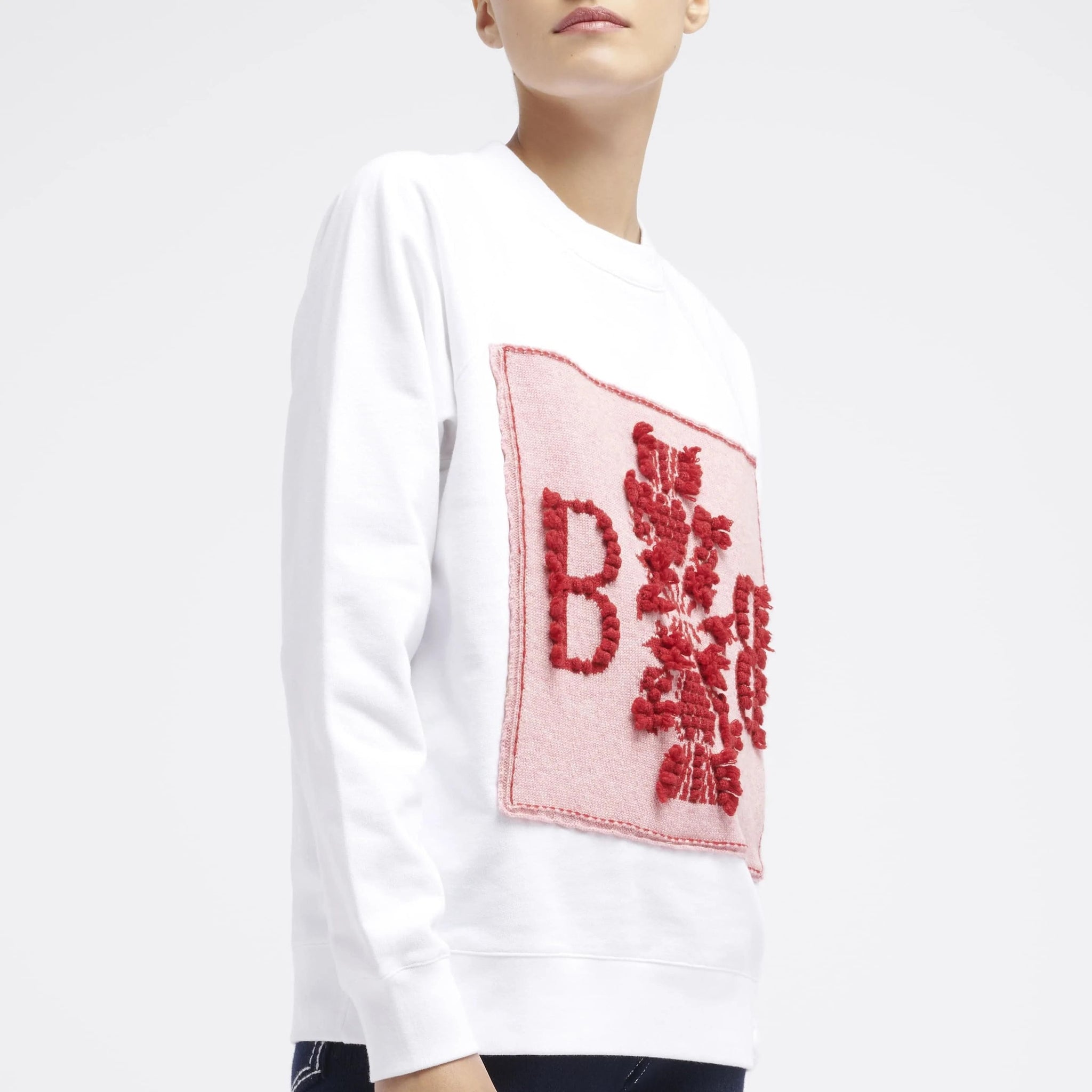 Sweatshirt with Barrie logo cashmere patch | Barrie - Barrie