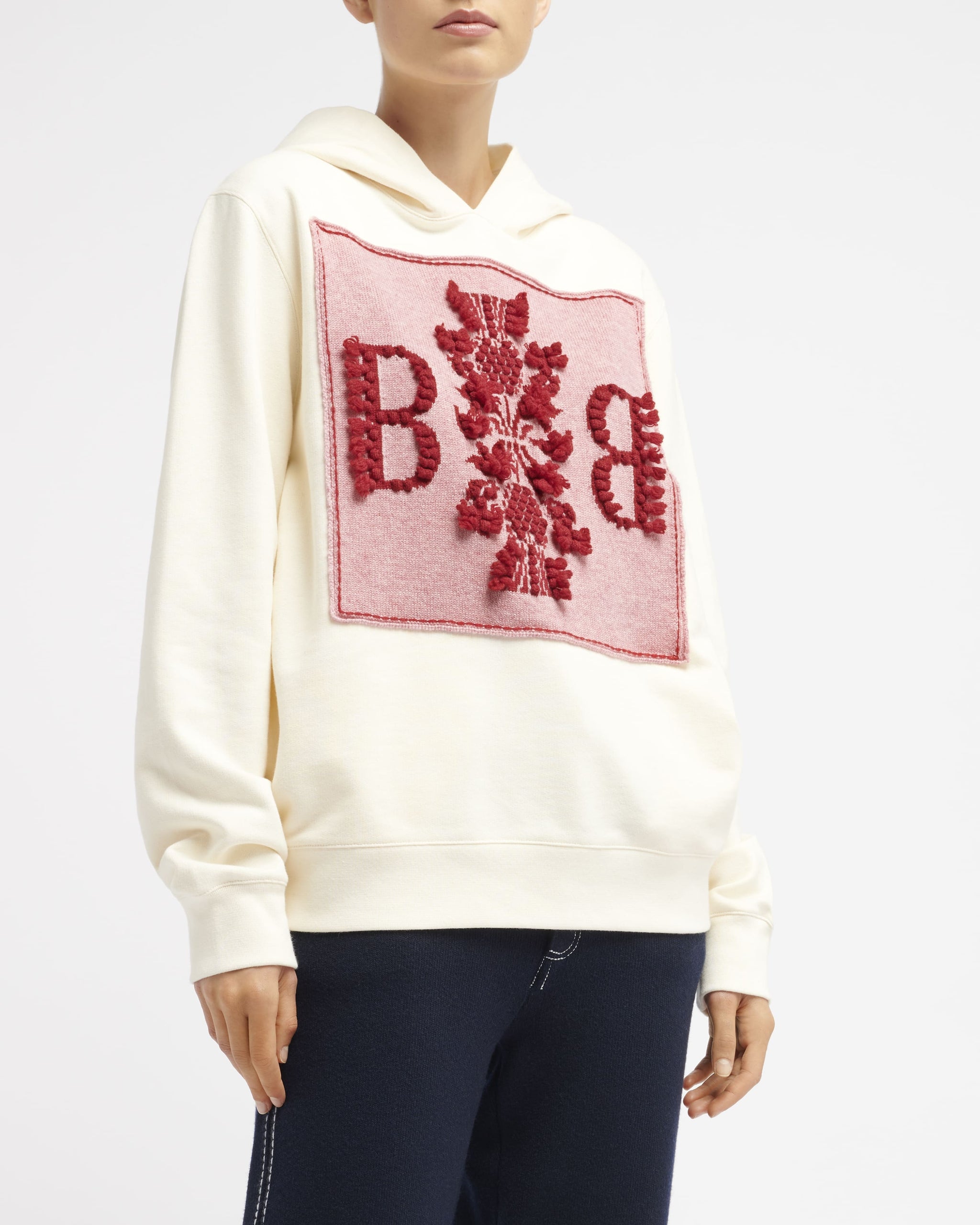 Hoodie with Barrie logo cashmere patch | Barrie - Barrie