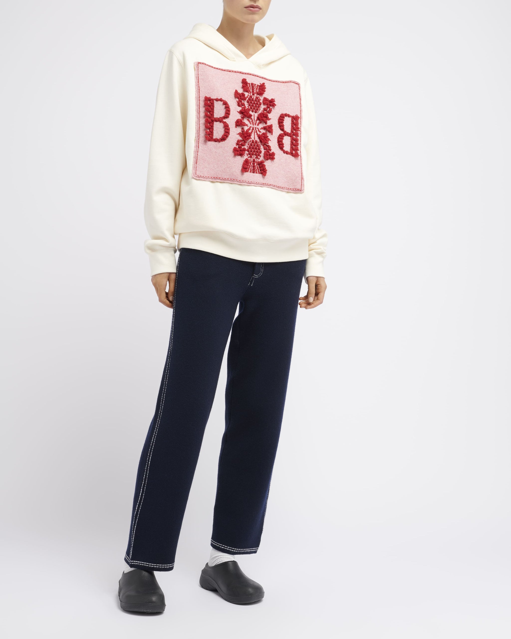 Hoodie with Barrie logo cashmere patch | Barrie - Barrie