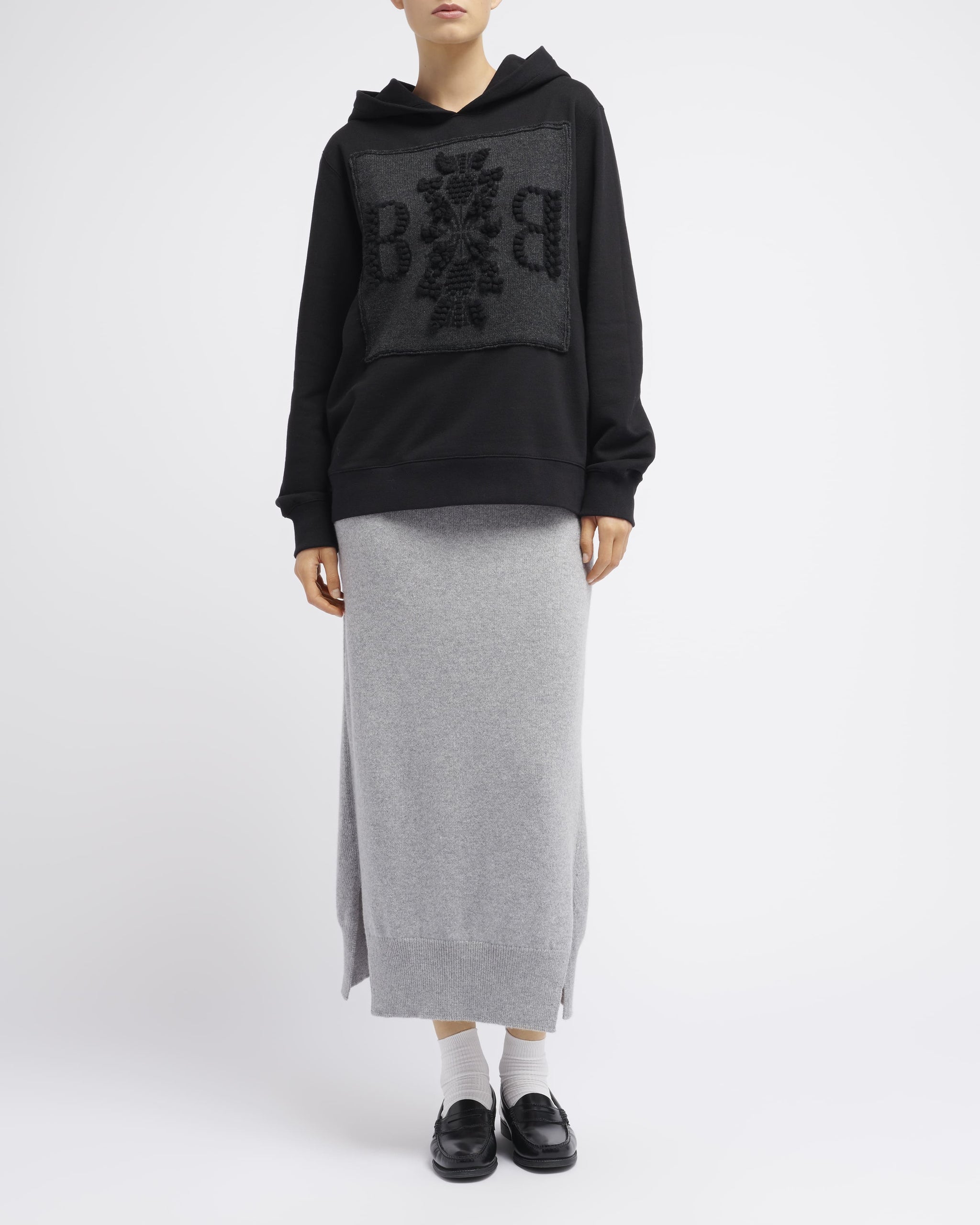 Hoodie with Barrie logo cashmere patch | Barrie - Barrie