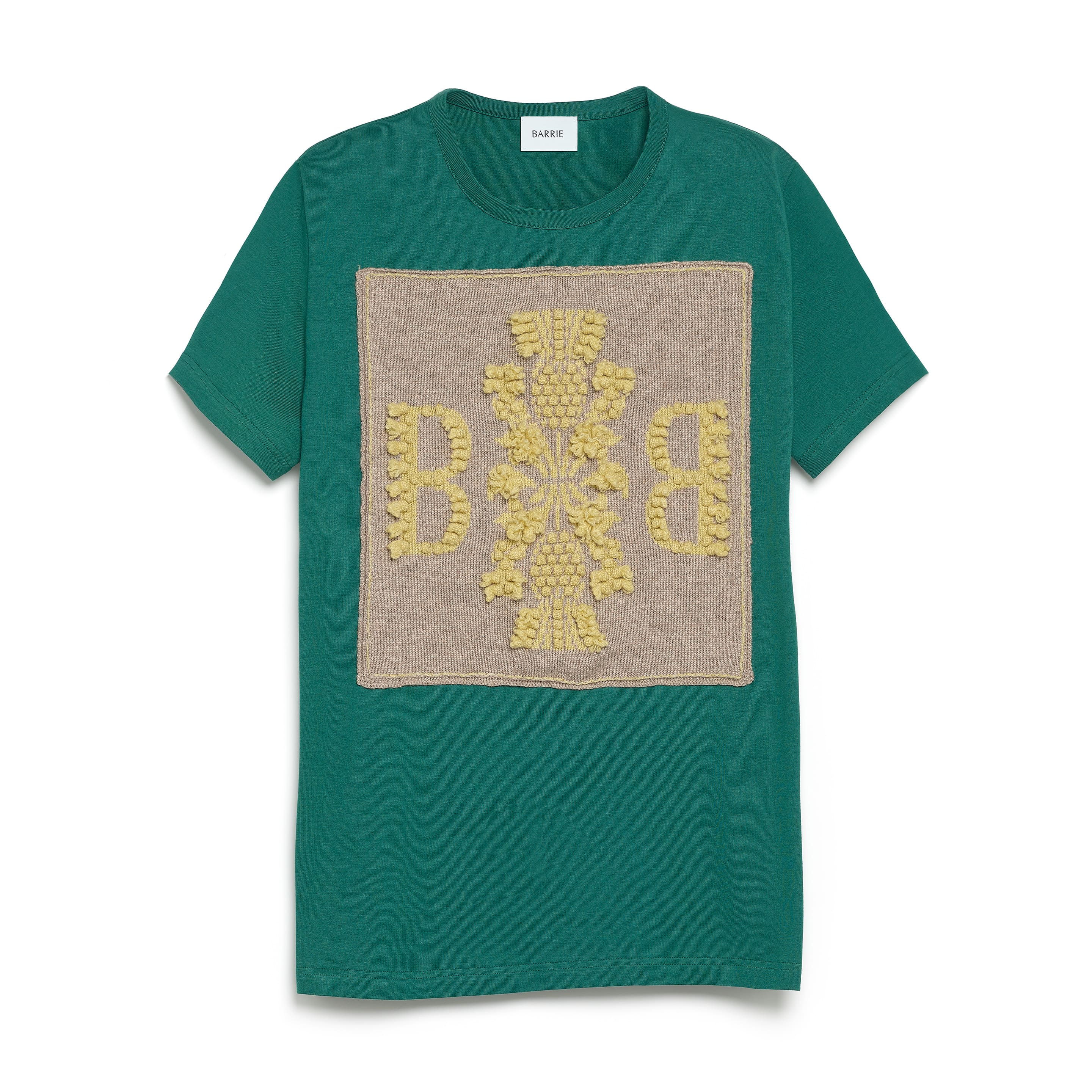 Cotton t-shirt with Barrie logo cashmere patch