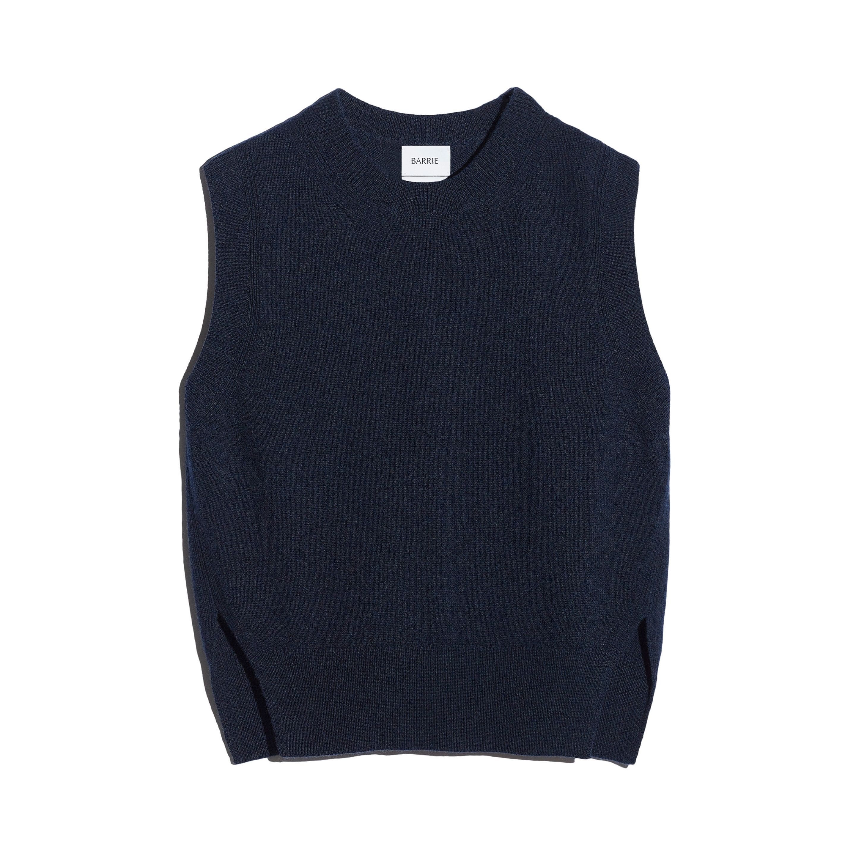 Pull iconique sans manches en cachemire