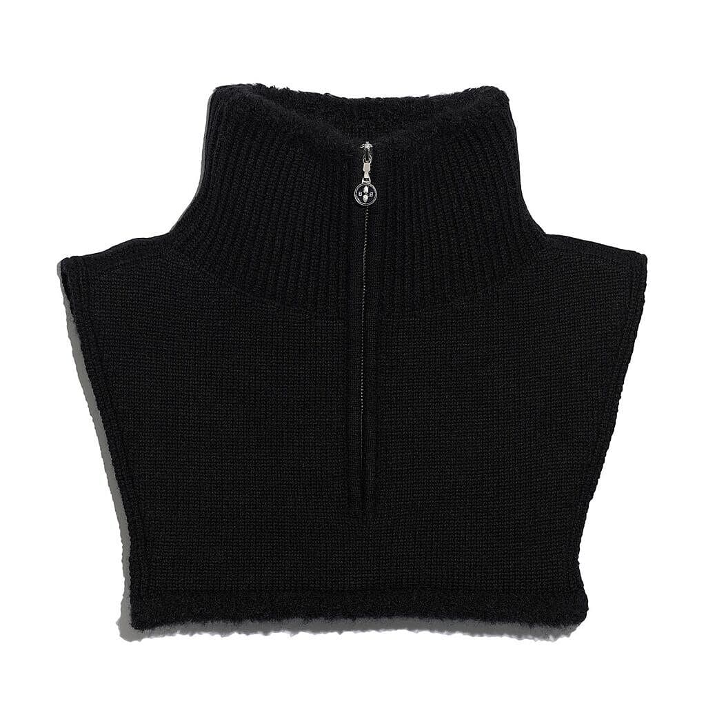 Col shearling en cachemire et alpaga