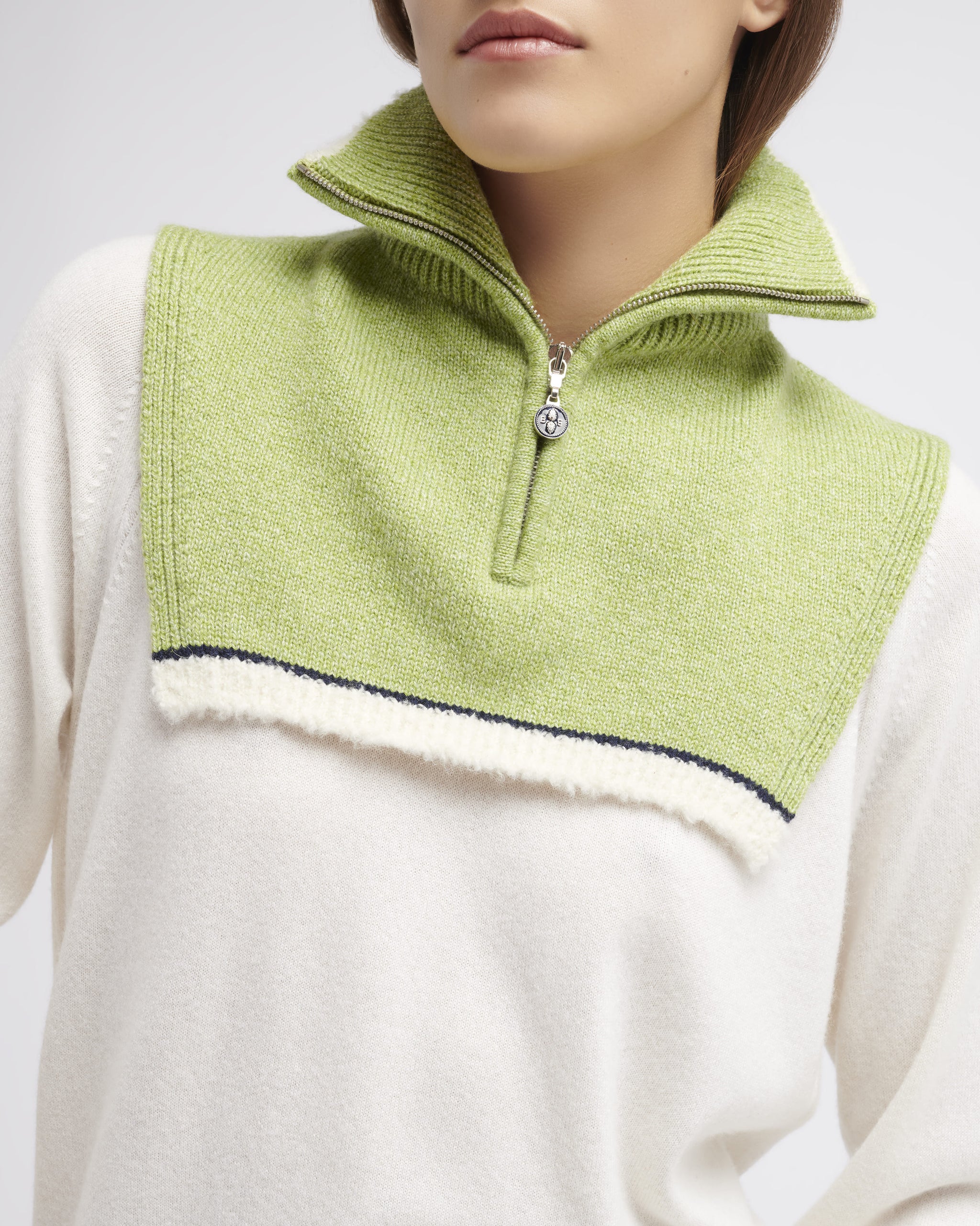 Shearling collar in cashmere and alpaca | Barrie - Barrie