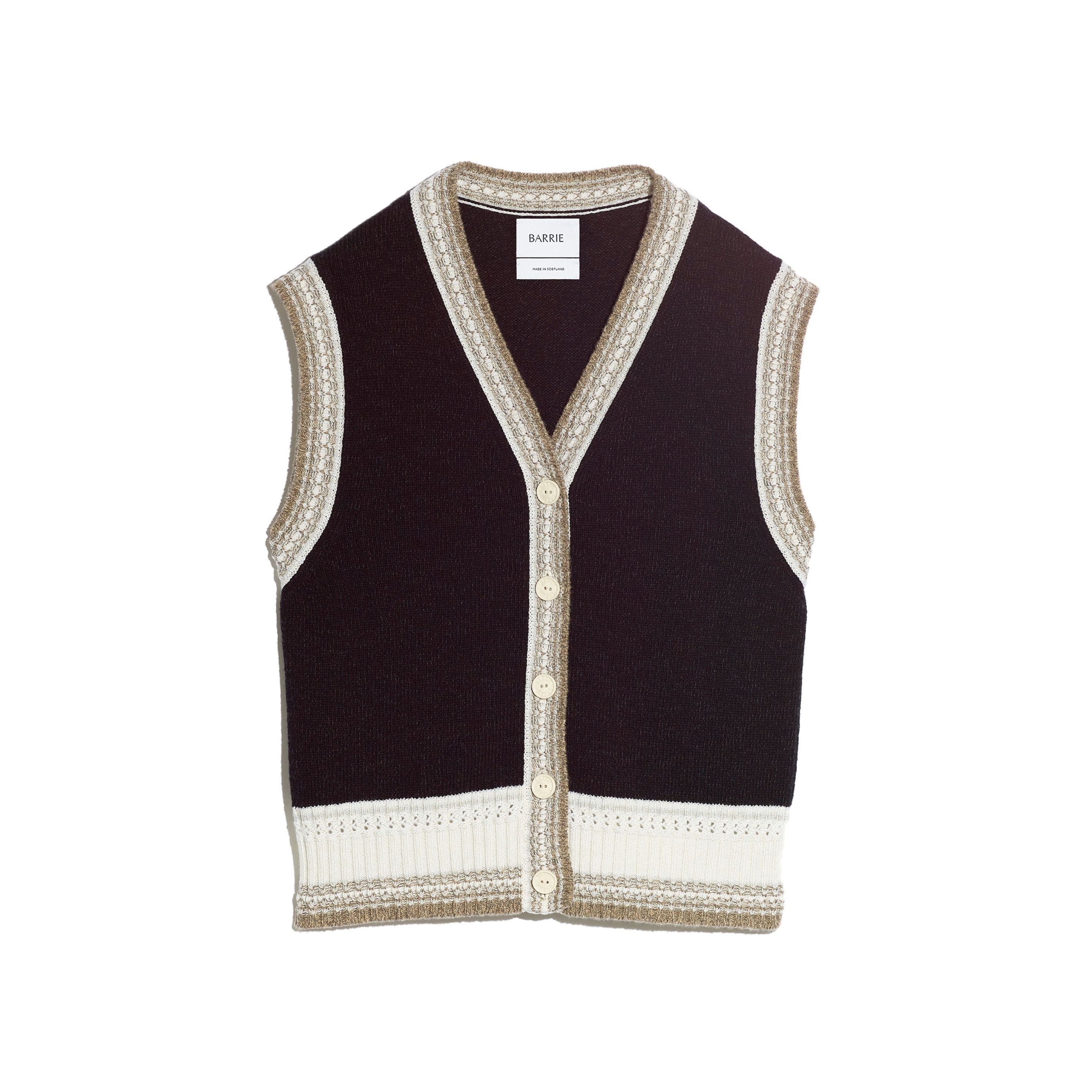 Sleeveless cashmere cardigan