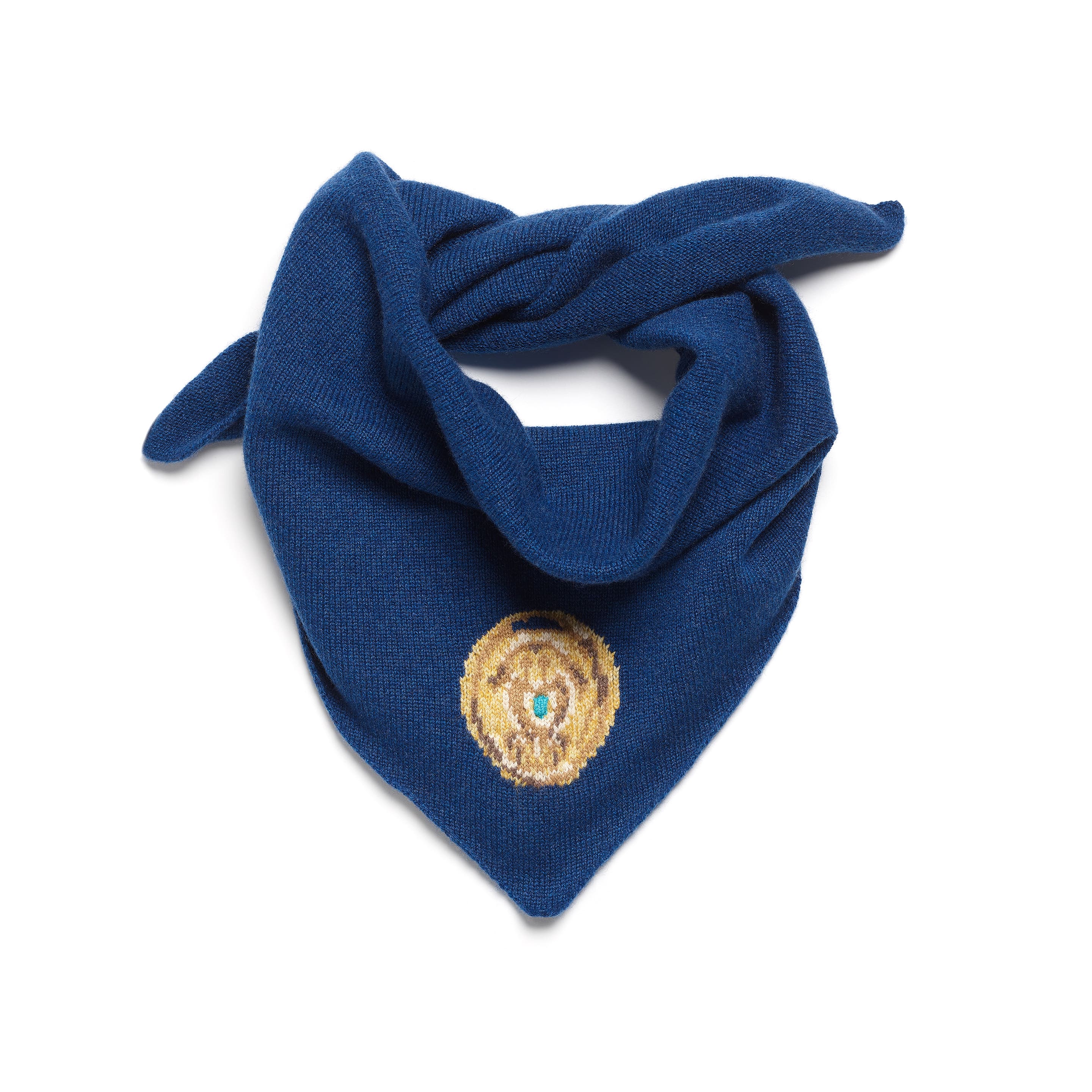 Scarf in cashmere with Gemini zodiac motif