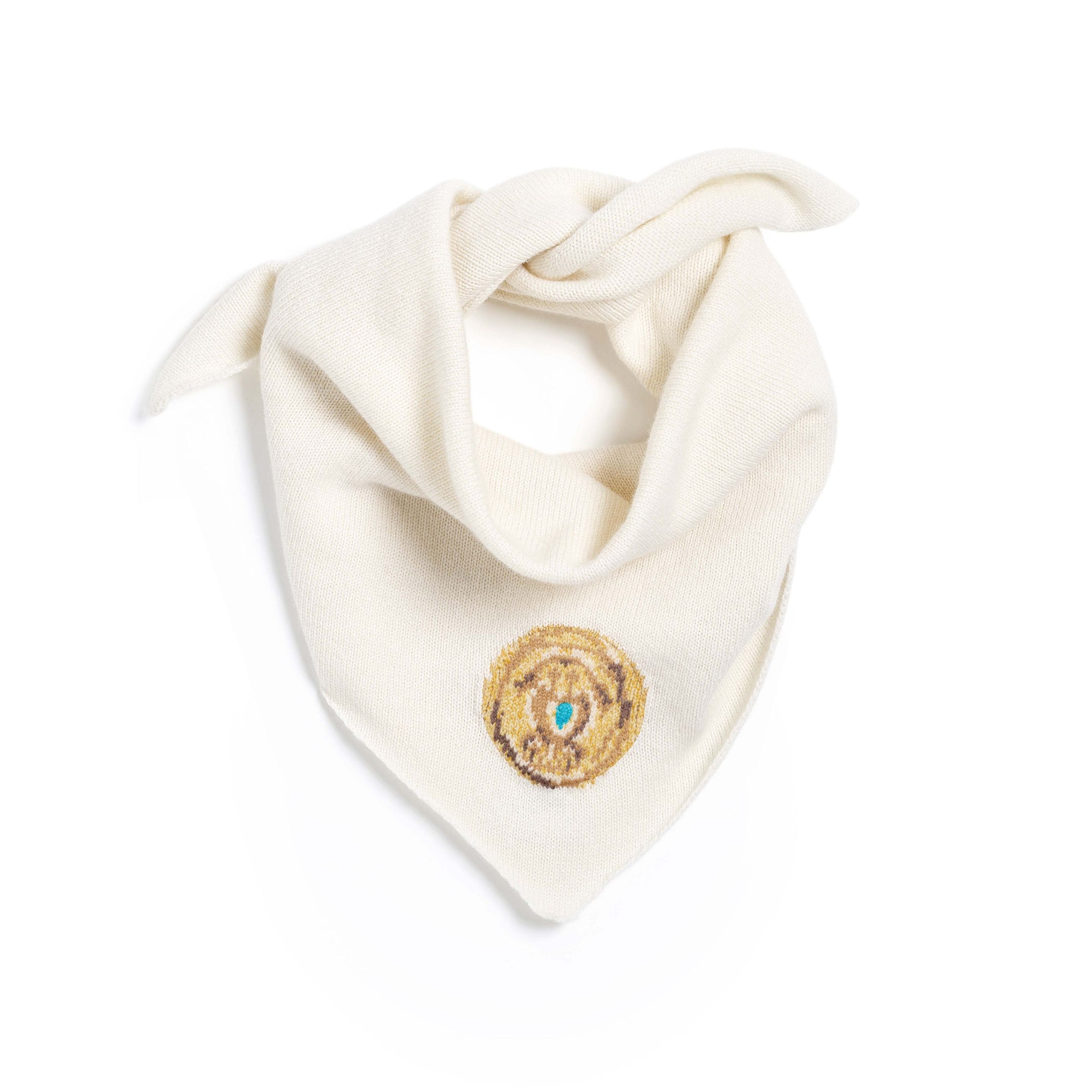 Scarf in cashmere with Gemini zodiac motif