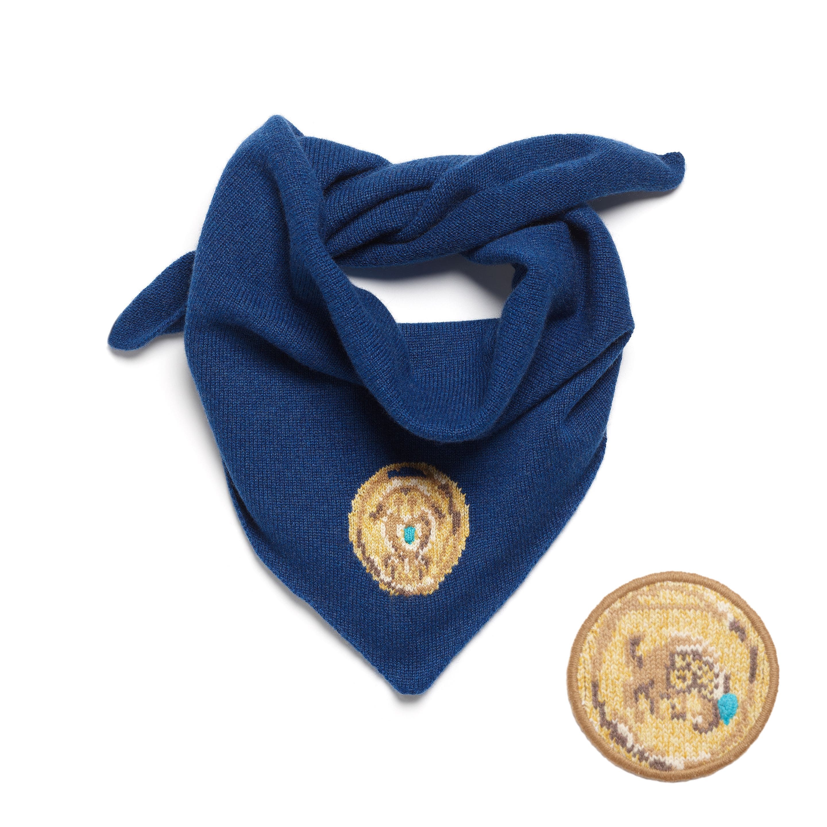 Scarf in cashmere with Aries zodiac motif