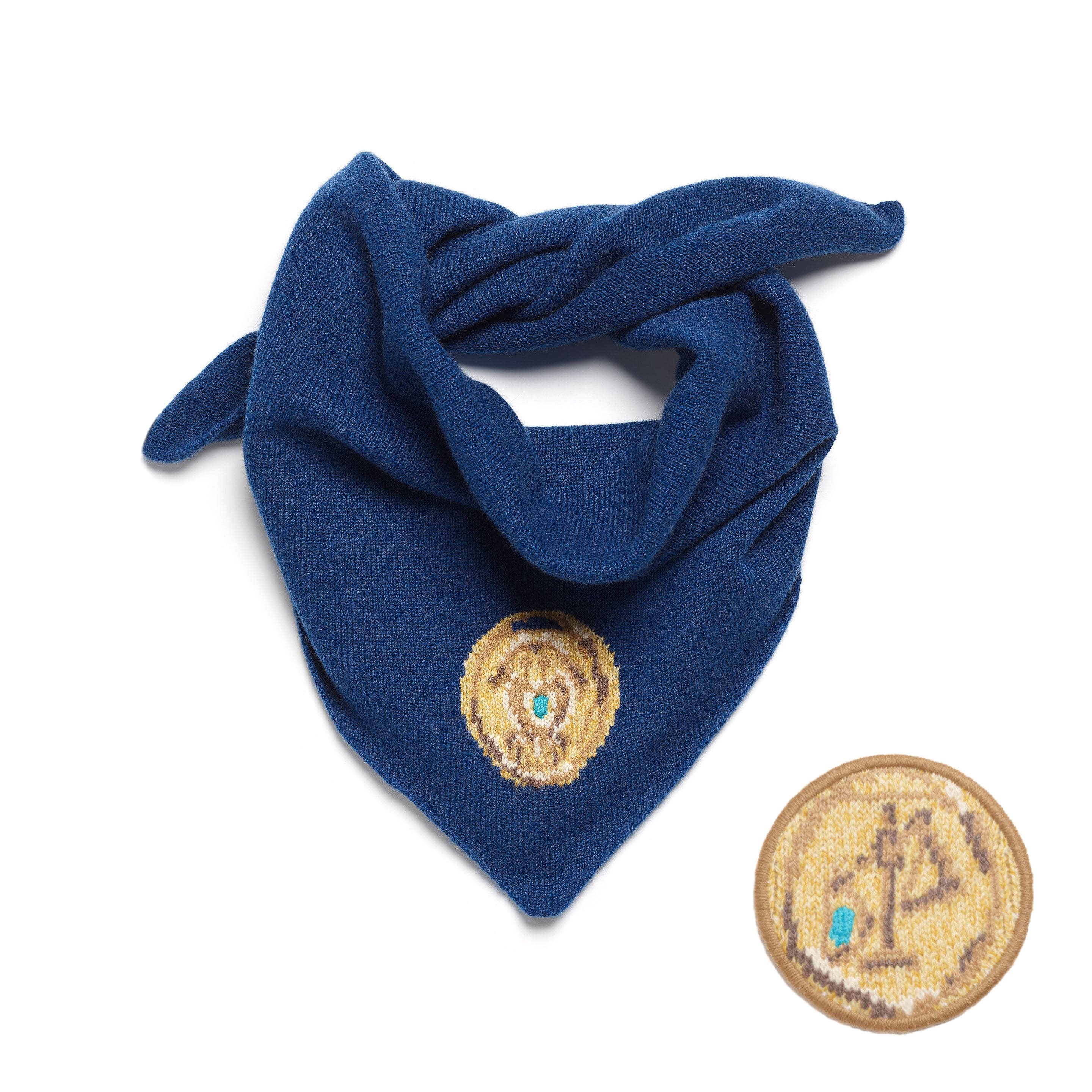 Scarf in cashmere with Libra zodiac motif
