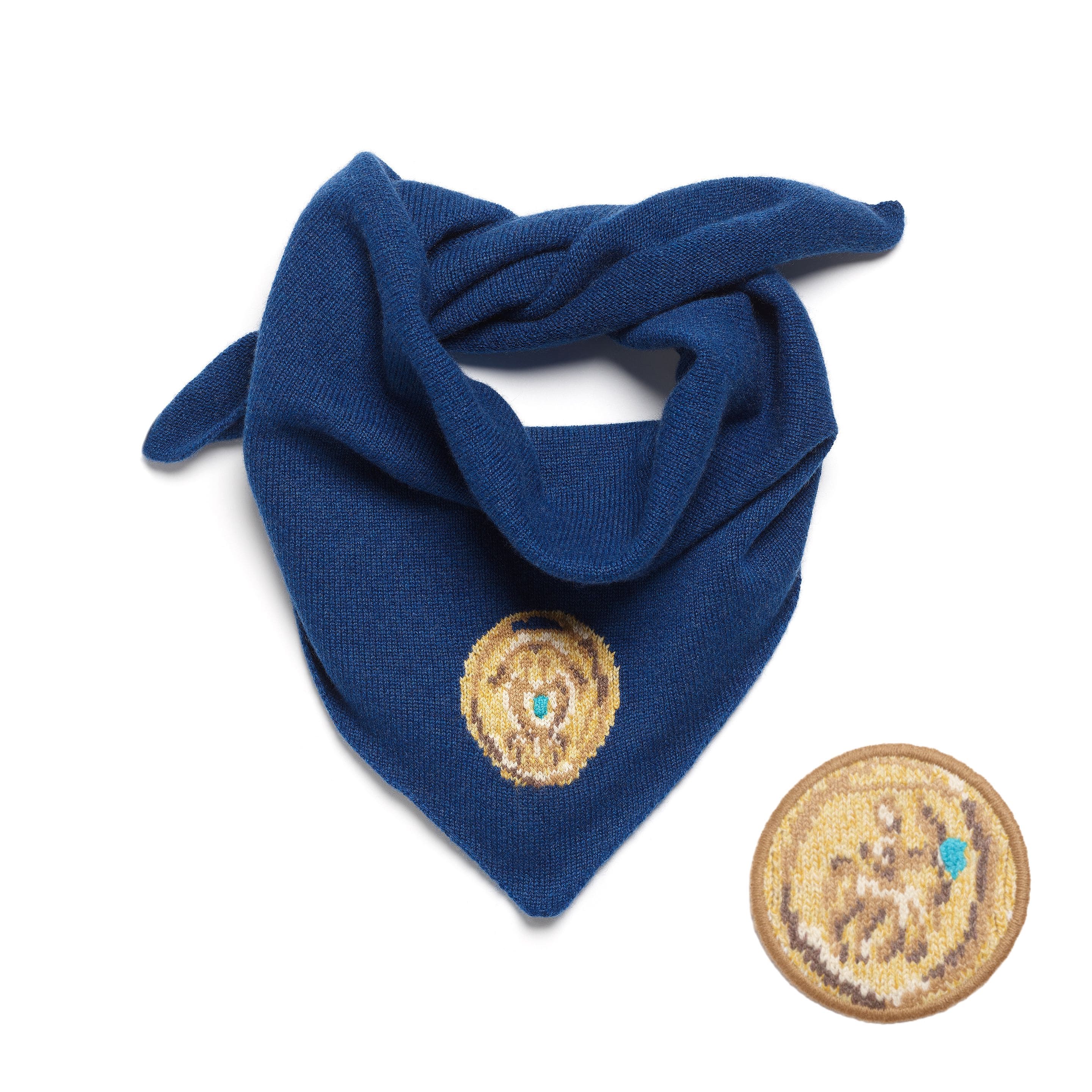 Scarf in cashmere with Sagittarius zodiac motif