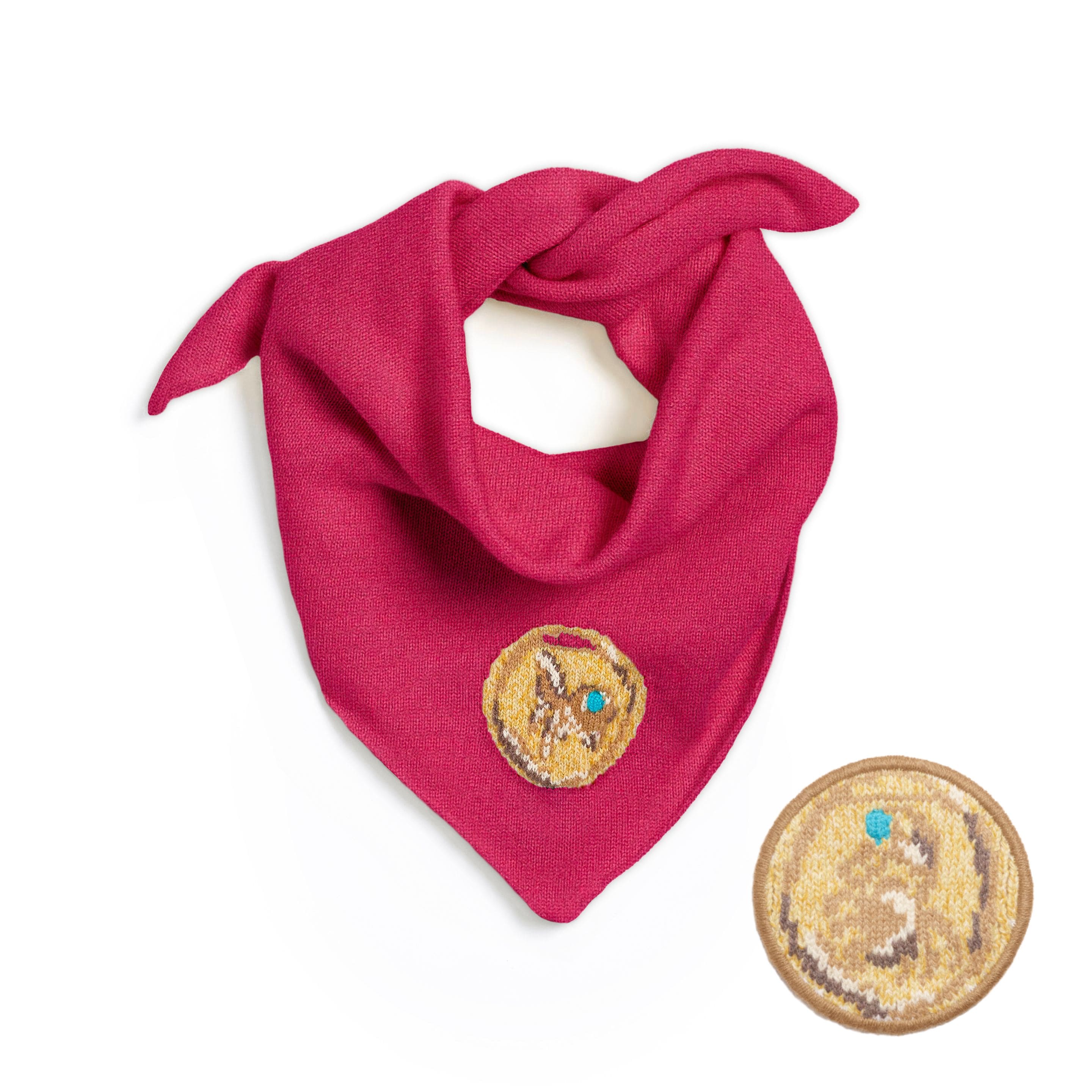 Scarf in cashmere with Cancer zodiac motif