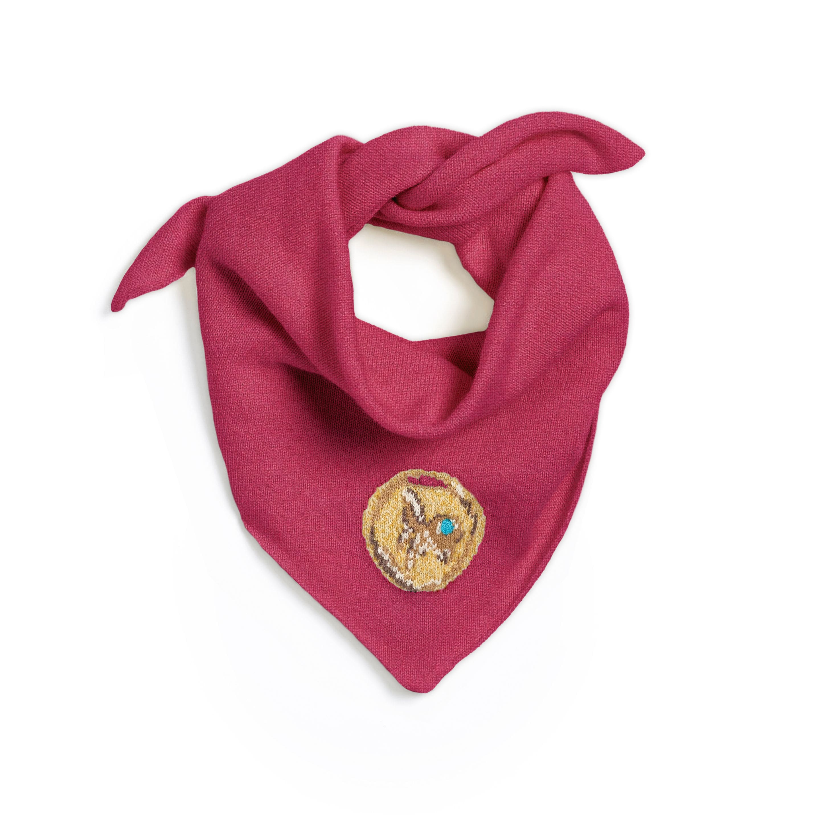 Scarf in cashmere with Pisces zodiac motif
