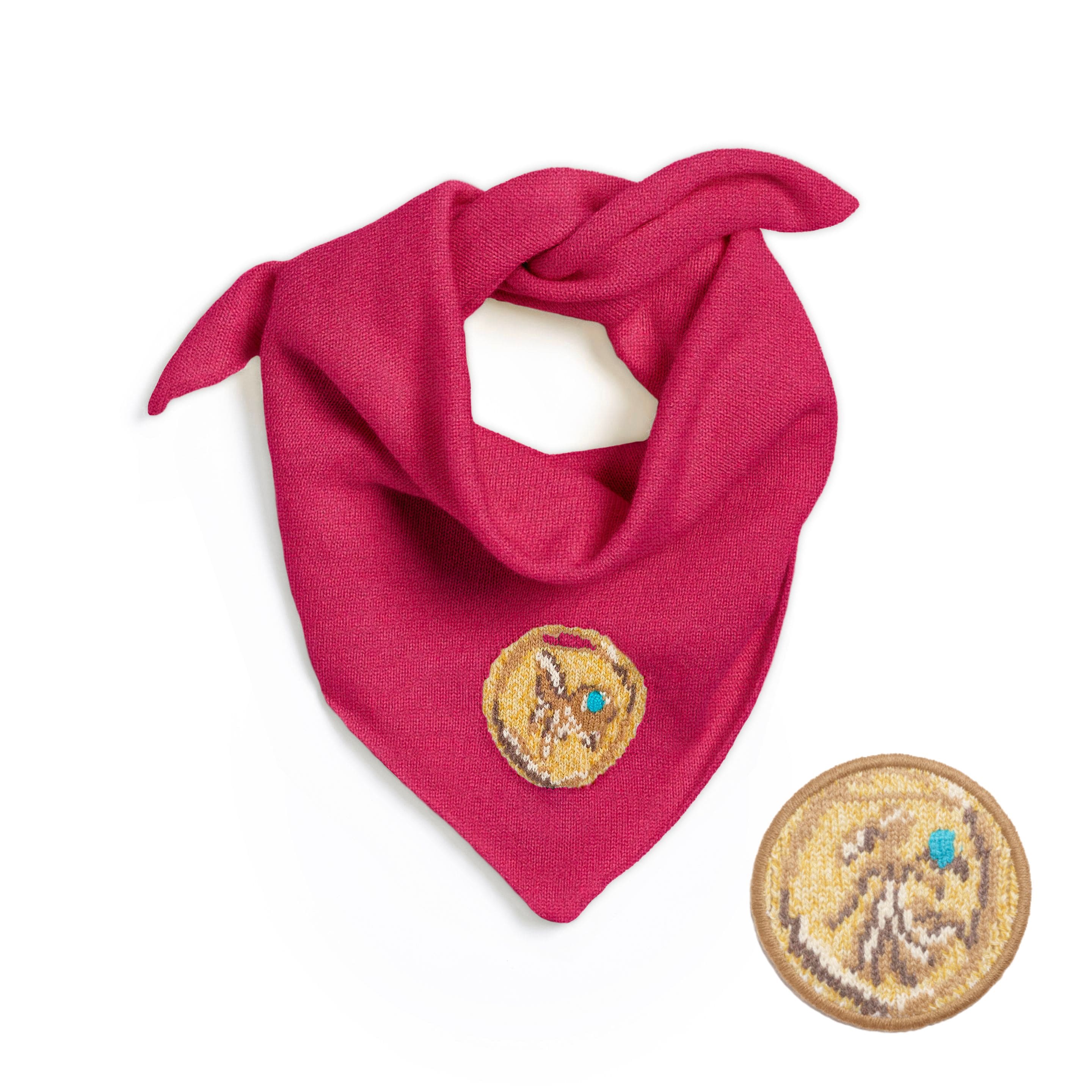 Scarf in cashmere with Virgo zodiac motif