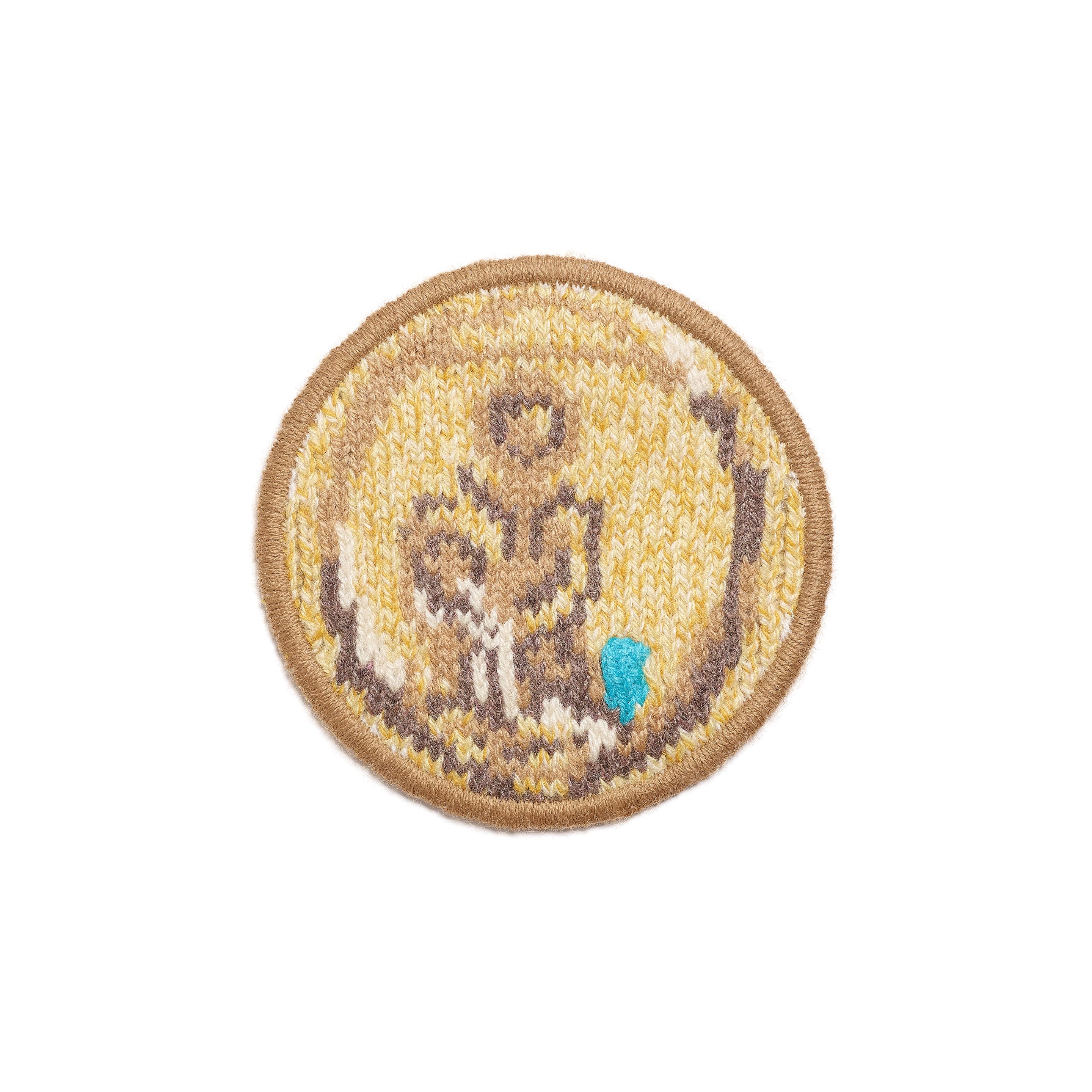 Patch in cashmere with Aquarius zodiac motif