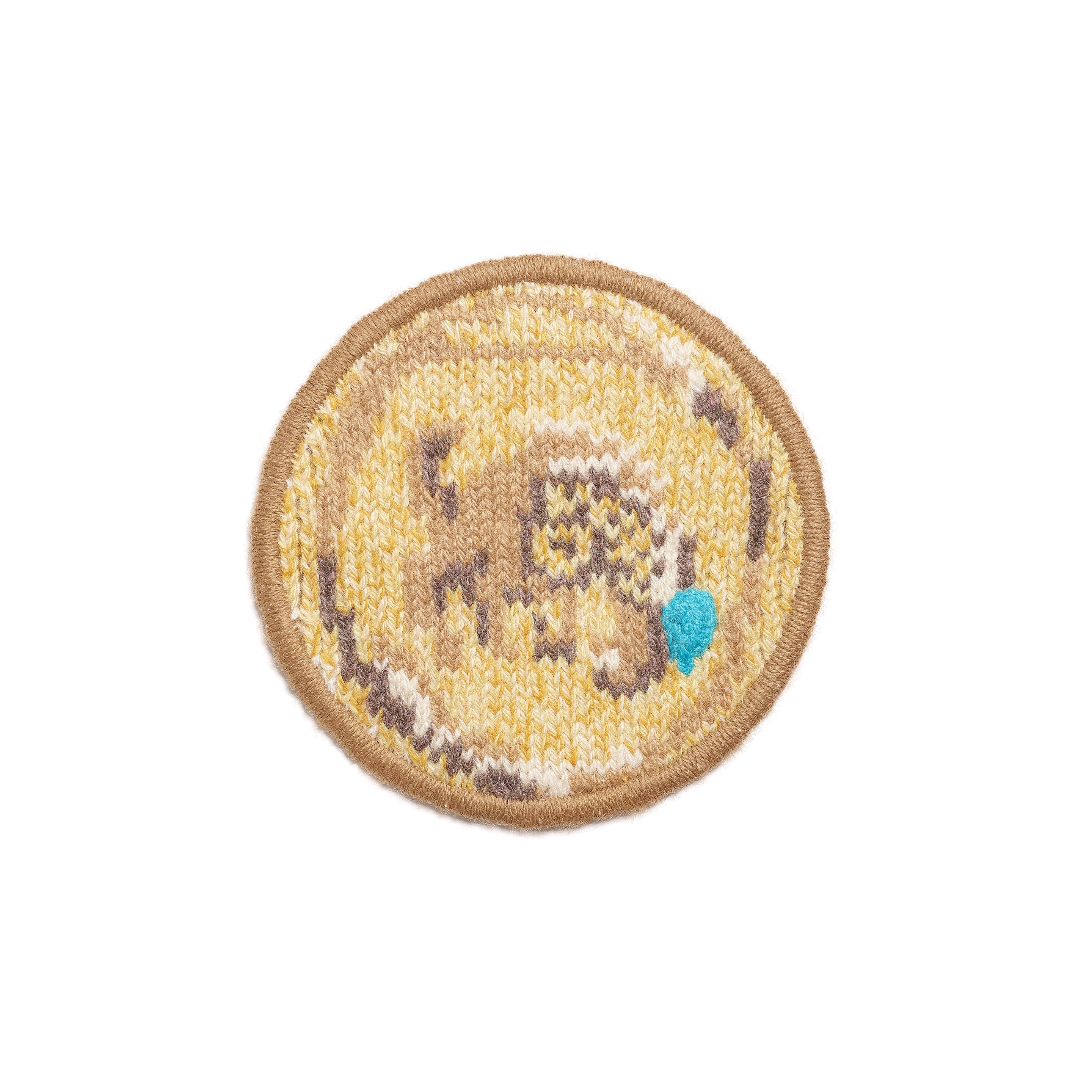 Patch in cashmere with Aries zodiac motif