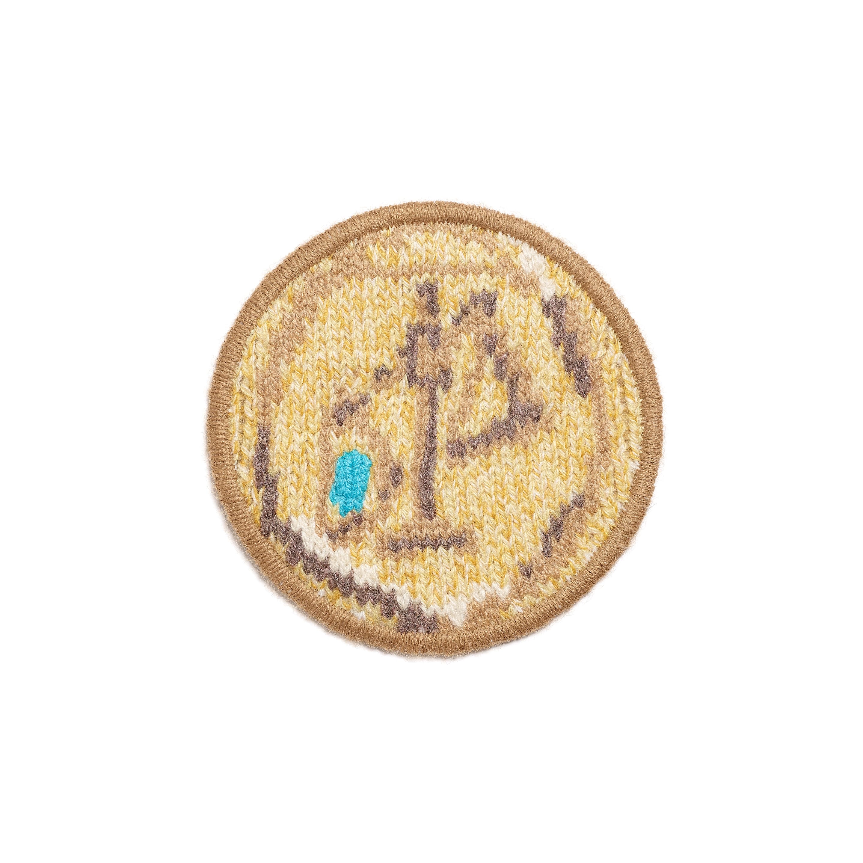 Patch in cashmere with Libra zodiac motif