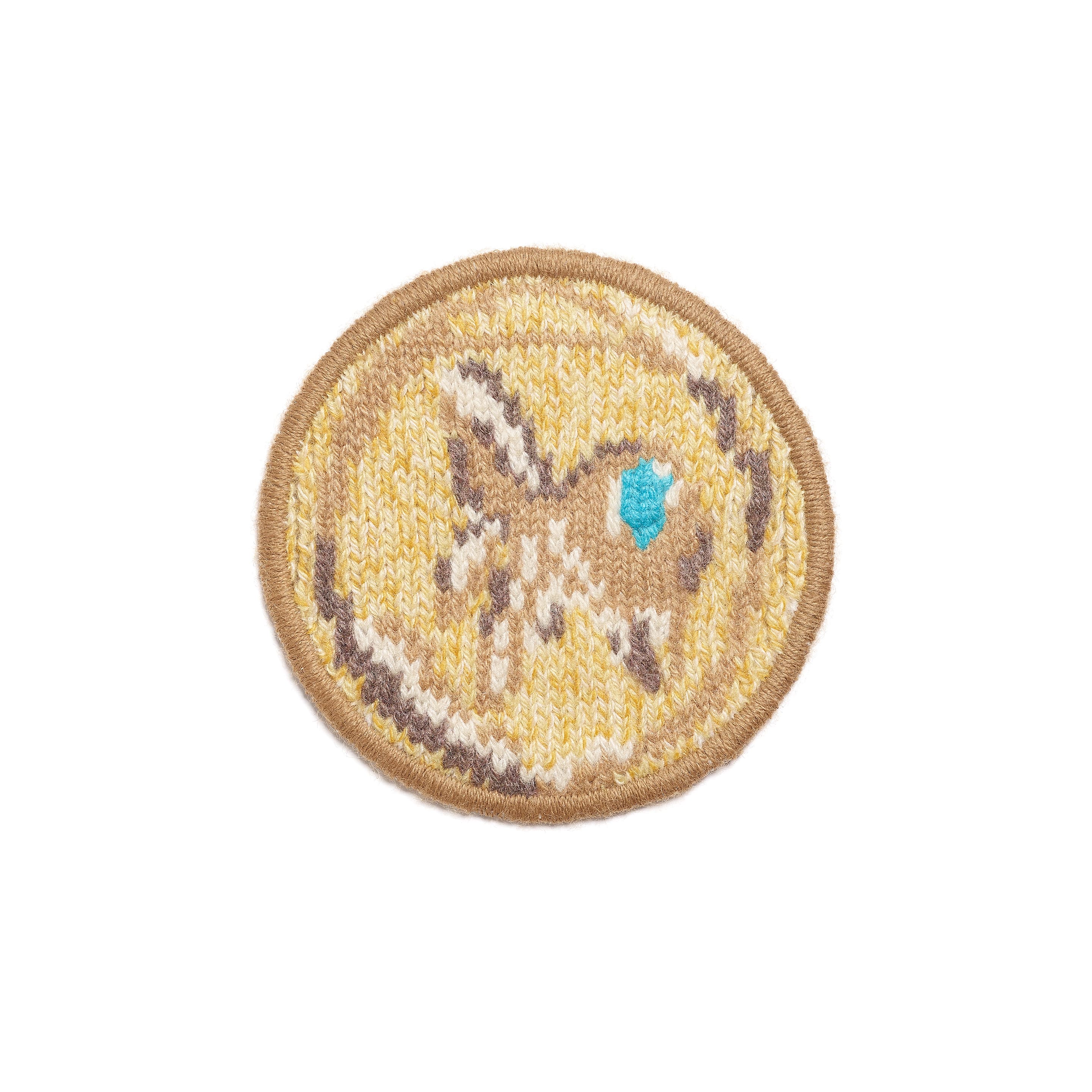 Patch in cashmere with Pisces zodiac motif