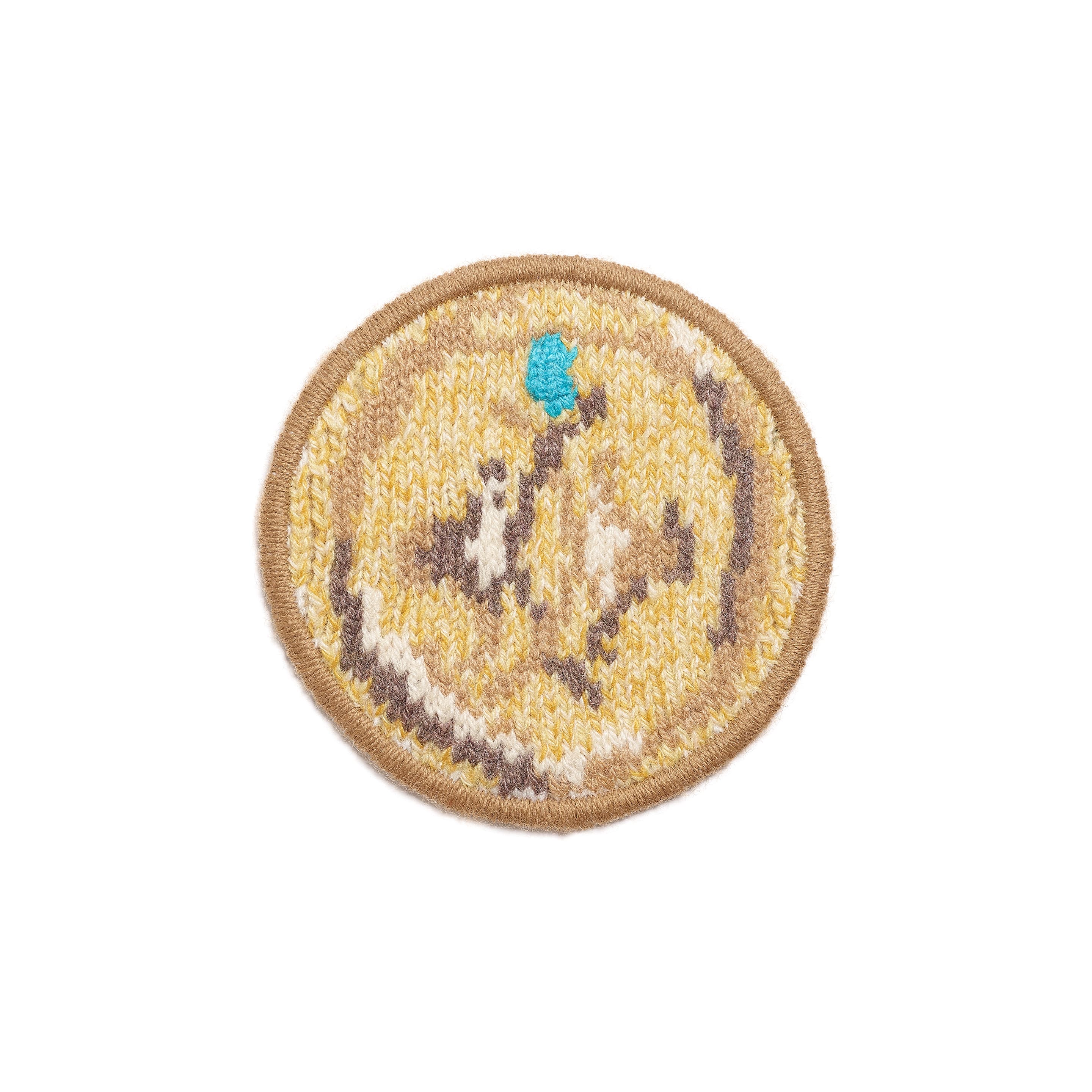 Patch in cashmere with Taurus zodiac motif