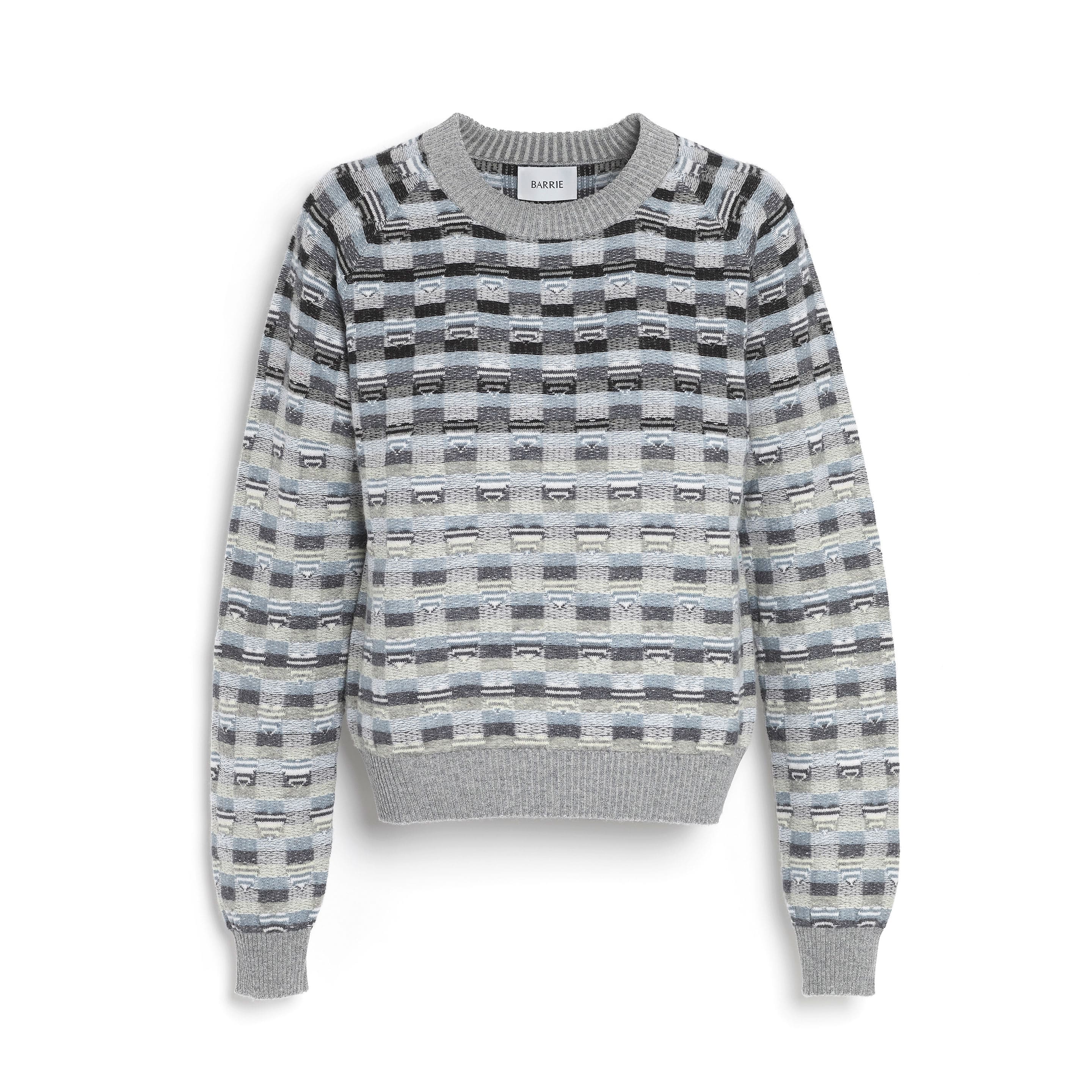 Jumper in cashmere and wool with a graphic motif