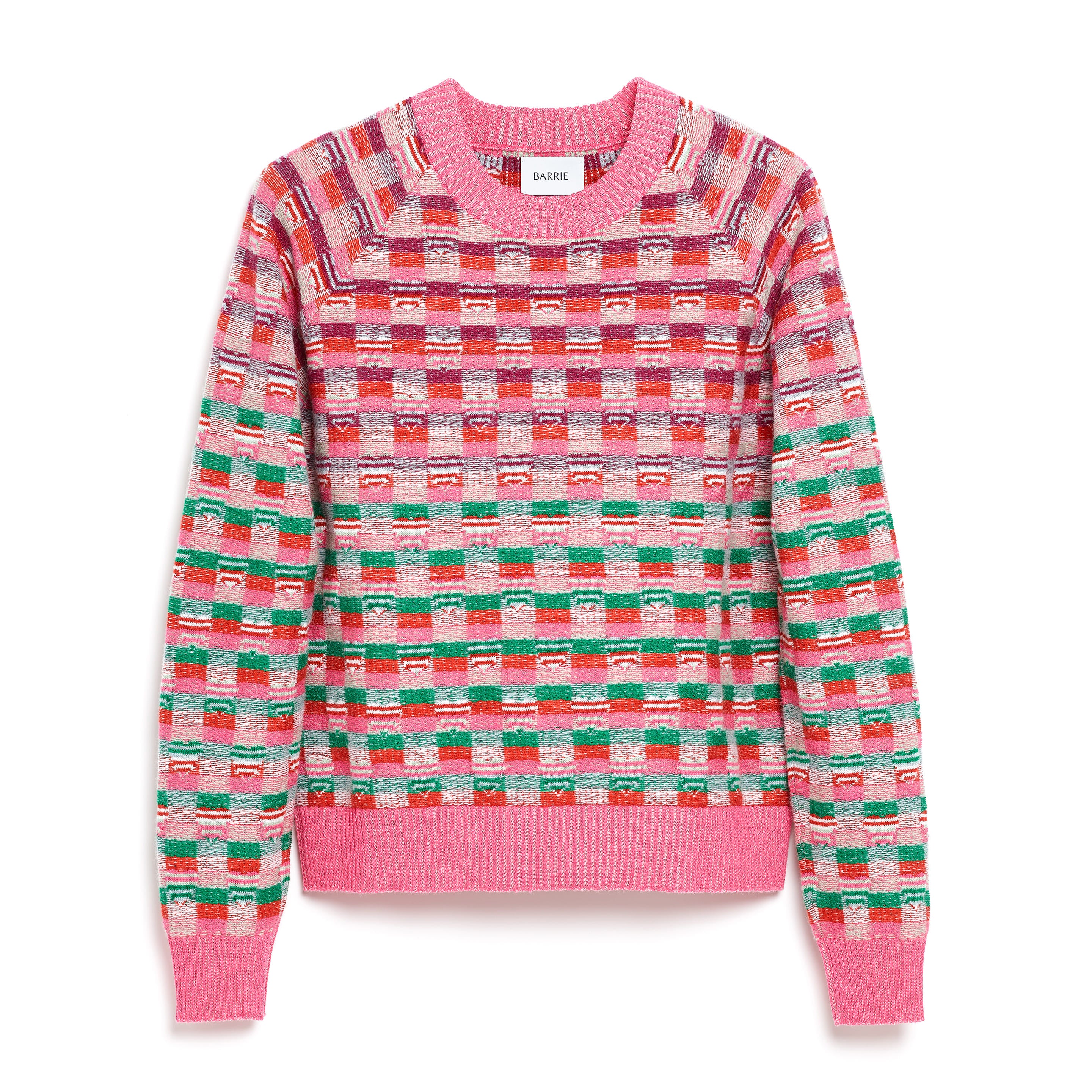 Jumper in cashmere and wool with a graphic motif
