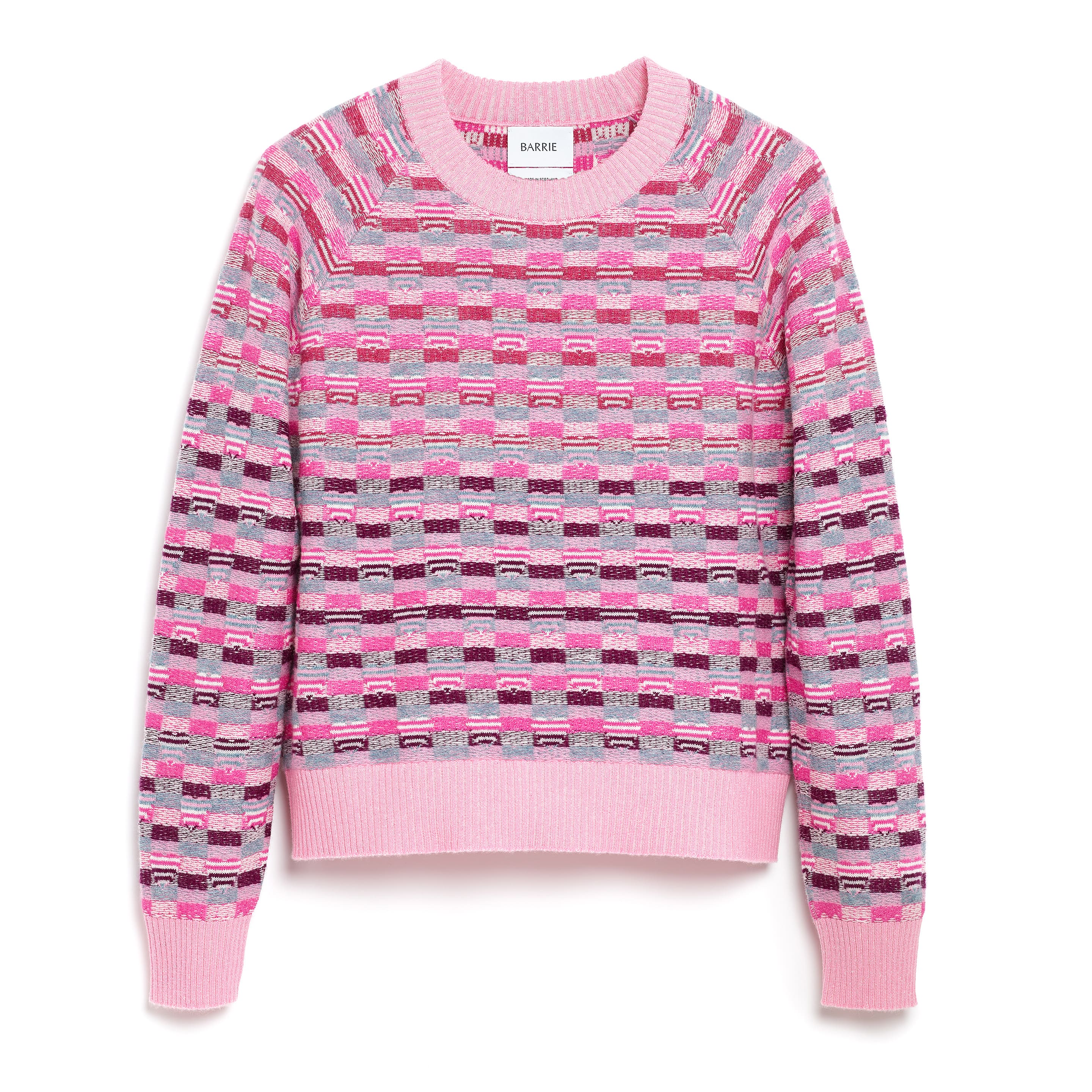 Jumper in cashmere and wool with a graphic motif
