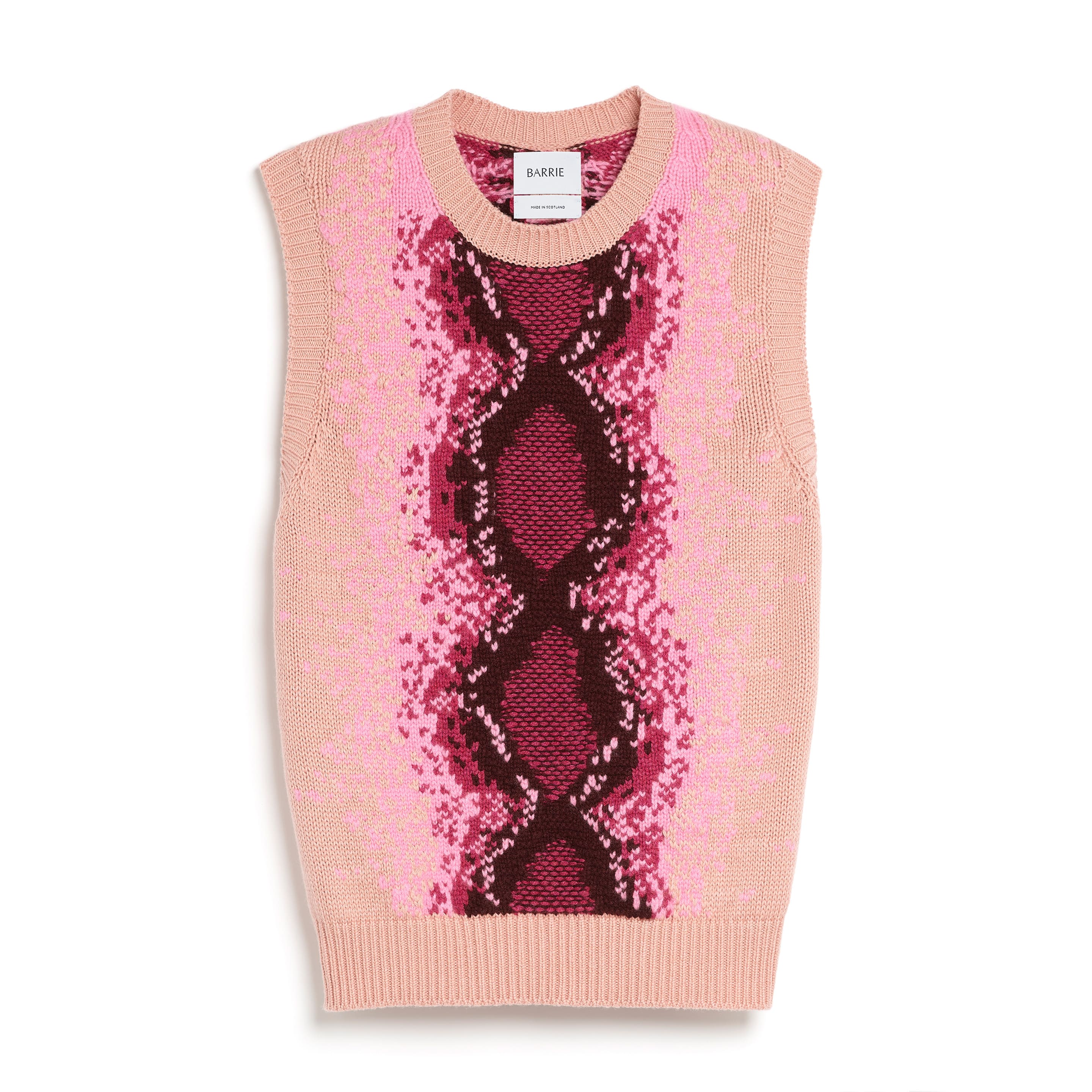 Top in cashmere with python motif