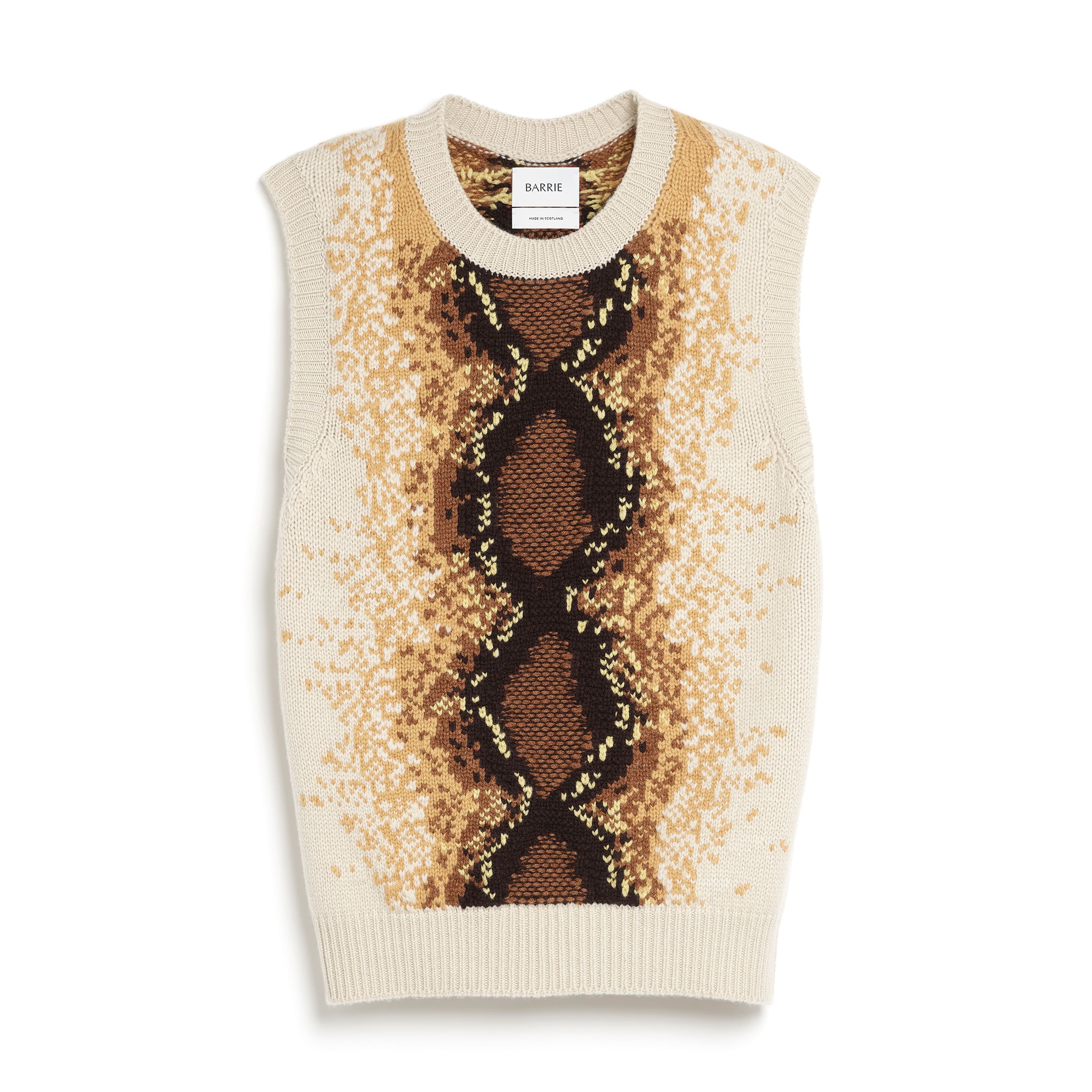 Top in cashmere with python motif