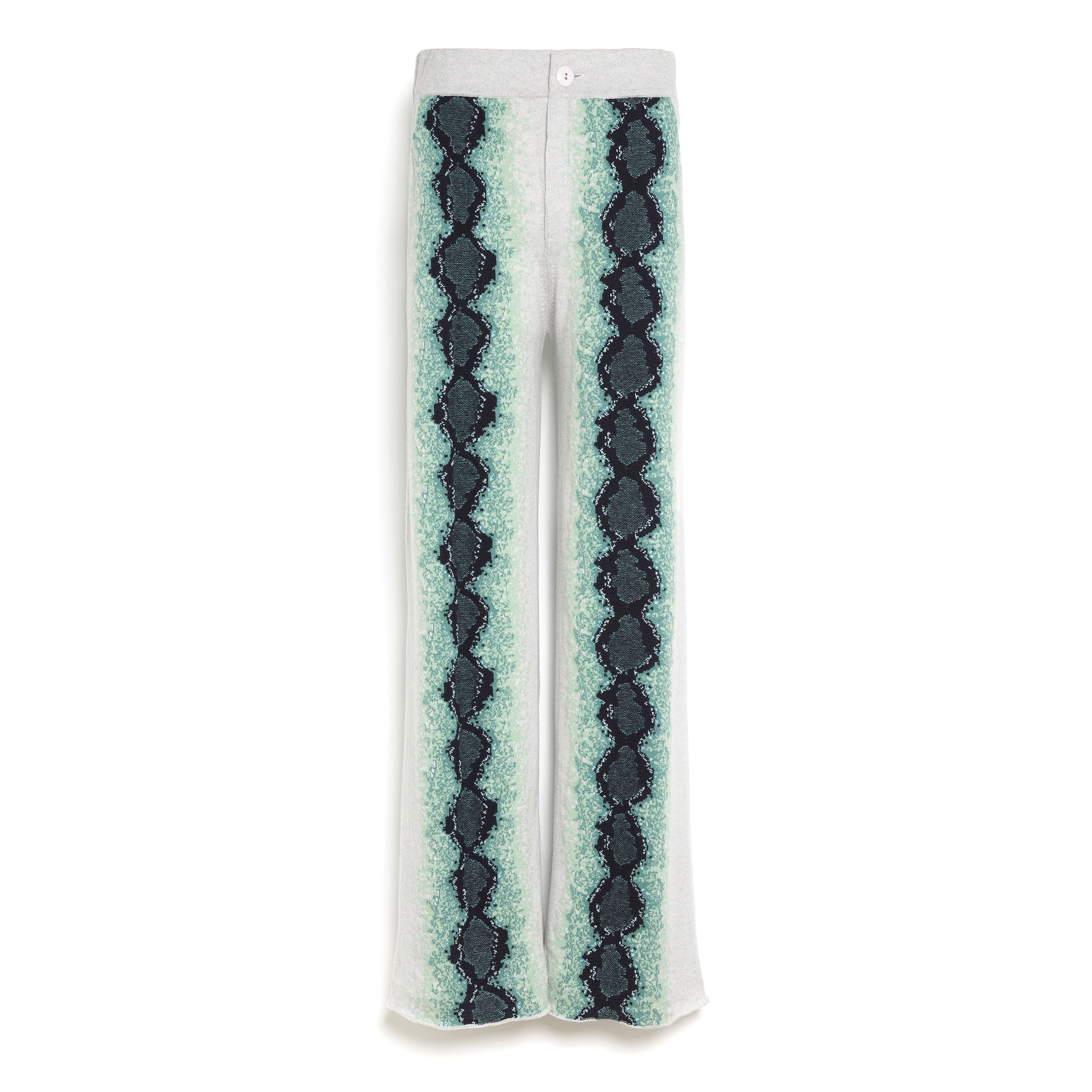 Trousers in cashmere with python motif