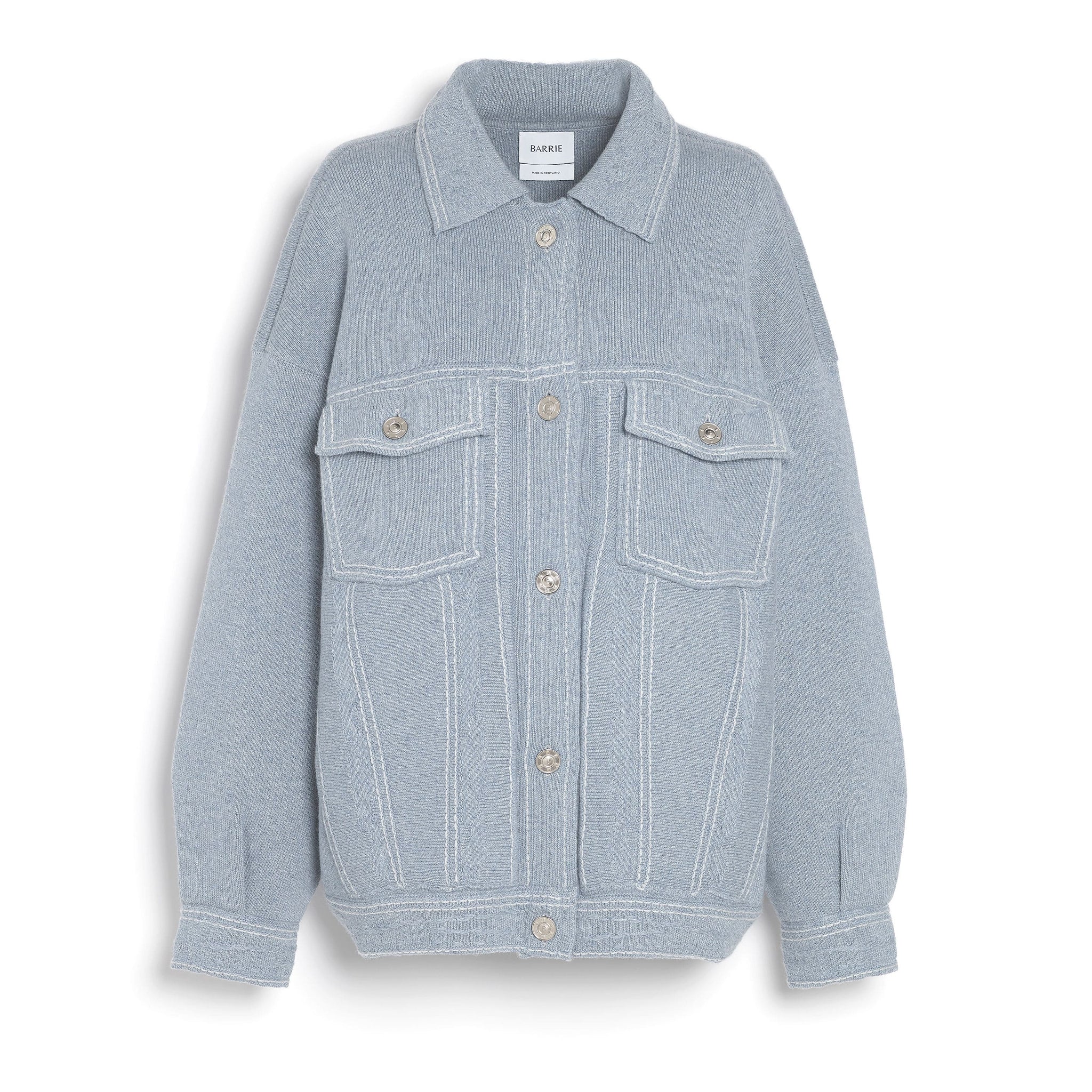 Veste Denim oversize en cachemire et coton | Barrie - Barrie